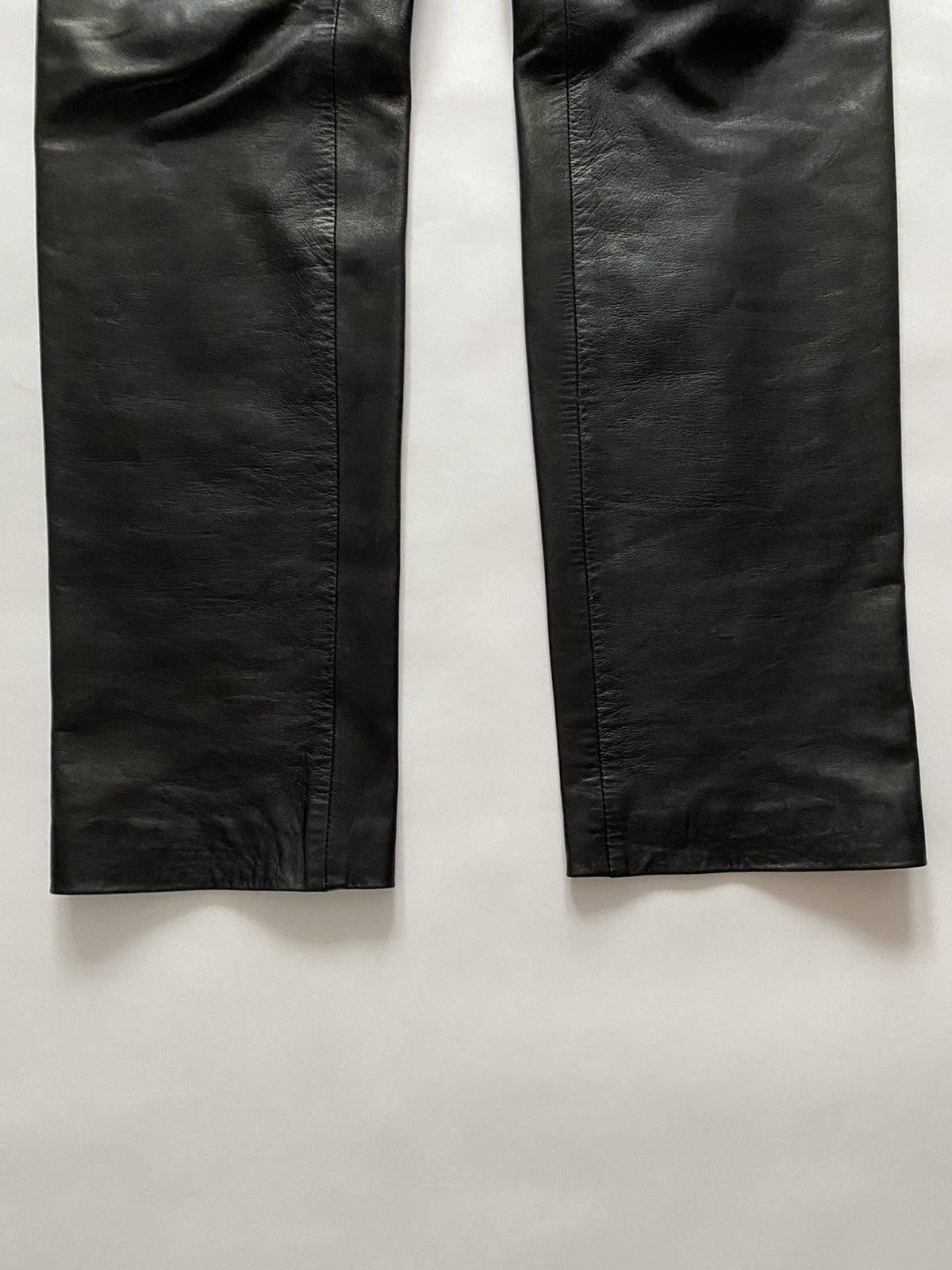 Gucci Gucci by Tom Ford Straight Black Leather Pants Size US 29 - 4 Thumbnail