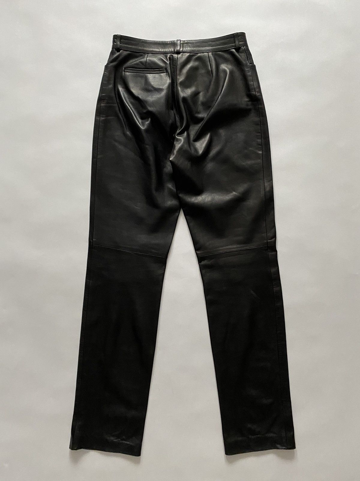 Gucci Gucci by Tom Ford Straight Black Leather Pants Size US 29 - 3 Thumbnail