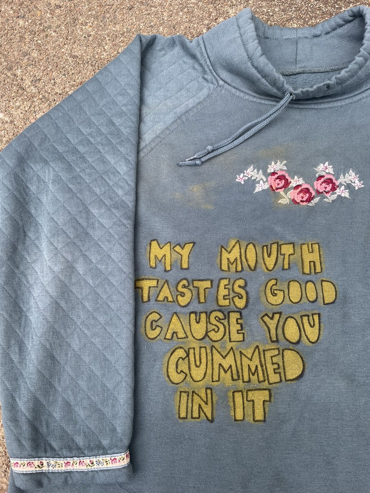 Vintage Y2K funny raunchy sweatshirt rose sweater Custom art 1x1 Size US L / EU 52-54 / 3 - 1 Thumbnail