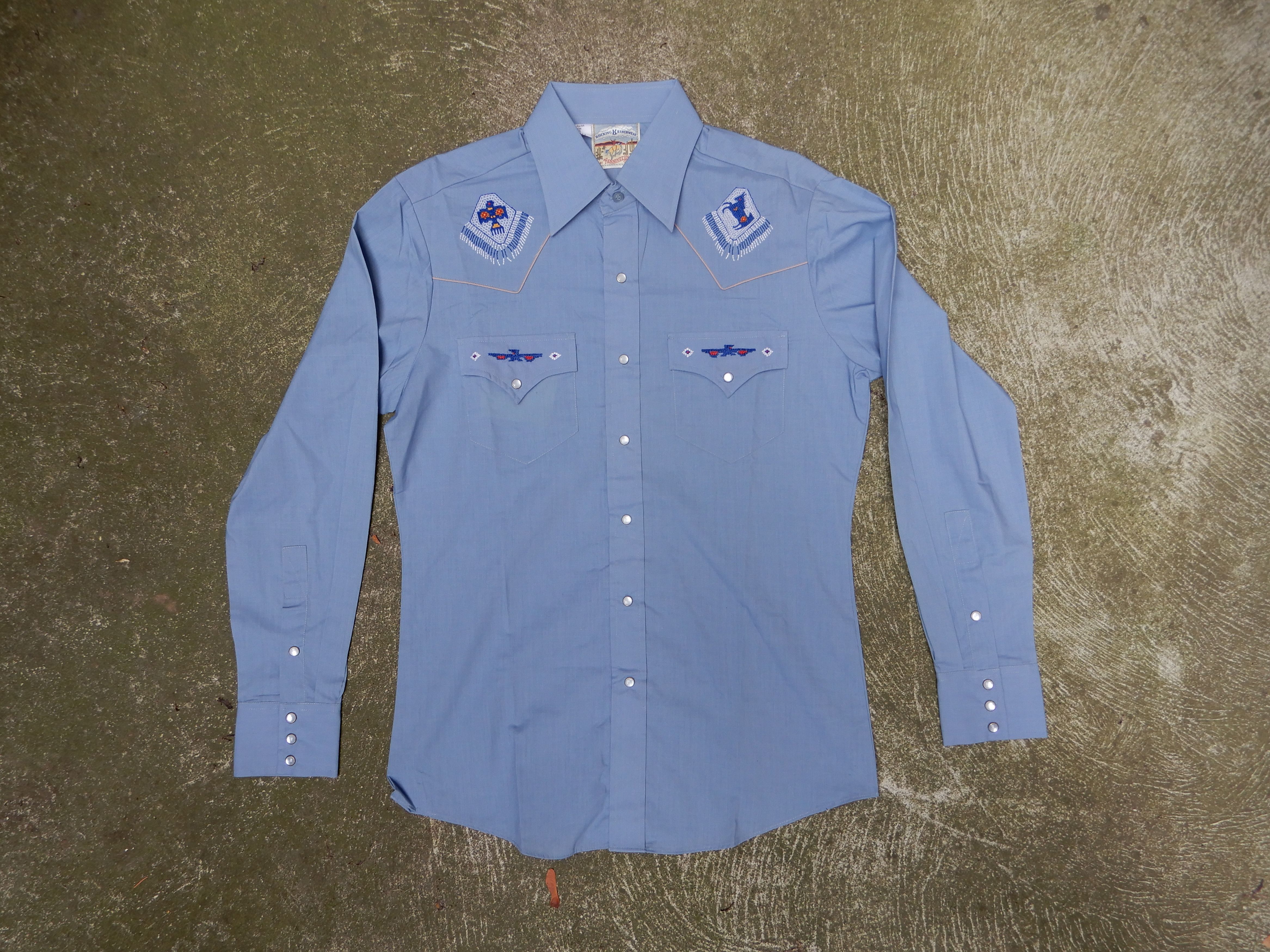 Vintage 1980s Kenningtion "Rocking Ranchwear" Thunderbird Buttonup Size US M / EU 48-50 / 2 - 1 Thumbnail