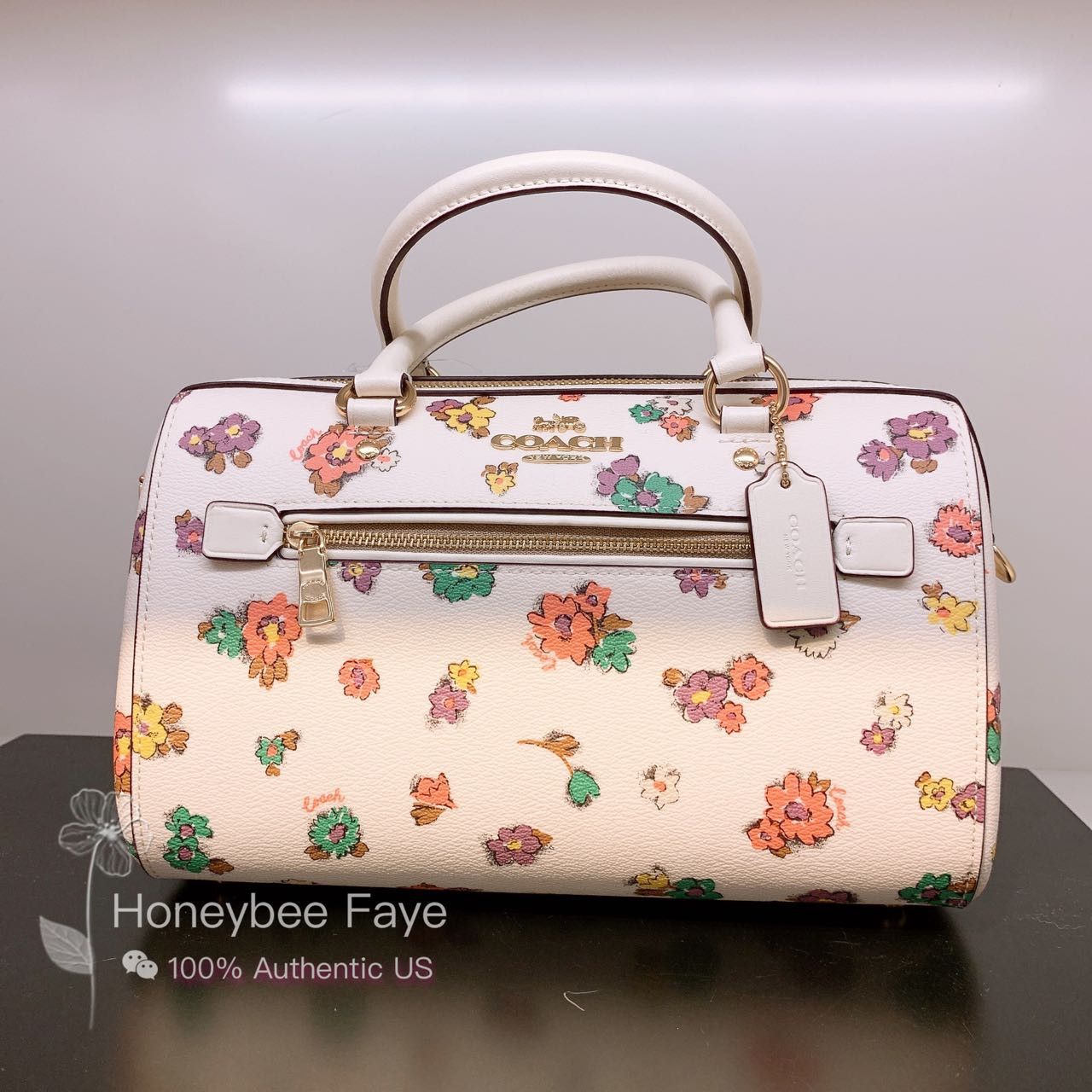 Coach Rowan Satchel With Spaced Floral selling Field Print