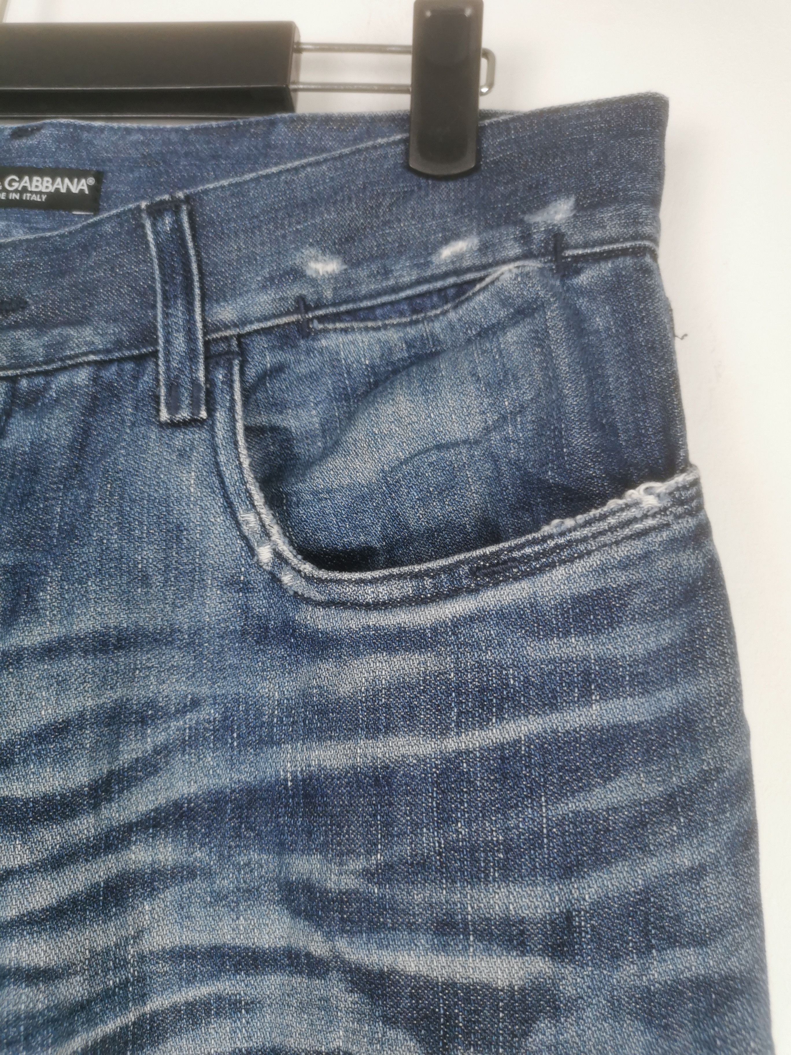 Designer × Dolce & Gabbana Dolce & Gabbana Distressed Denim Jean Size 33 Size US 33 - 6 Thumbnail