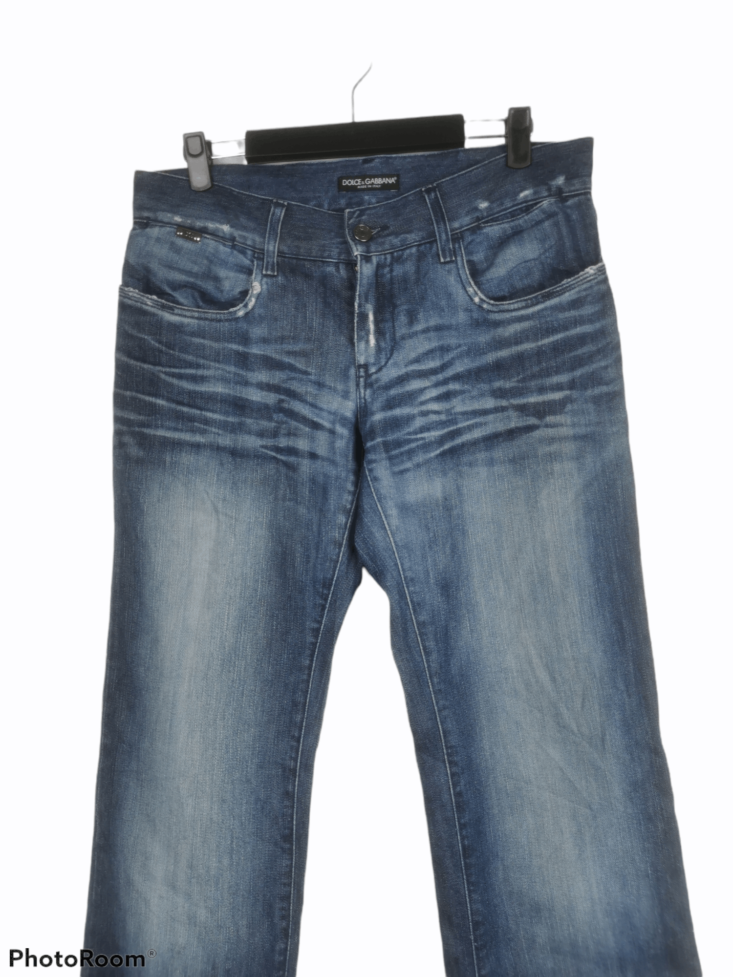 Designer × Dolce & Gabbana Dolce & Gabbana Distressed Denim Jean Size 33 Size US 33 - 2 Thumbnail