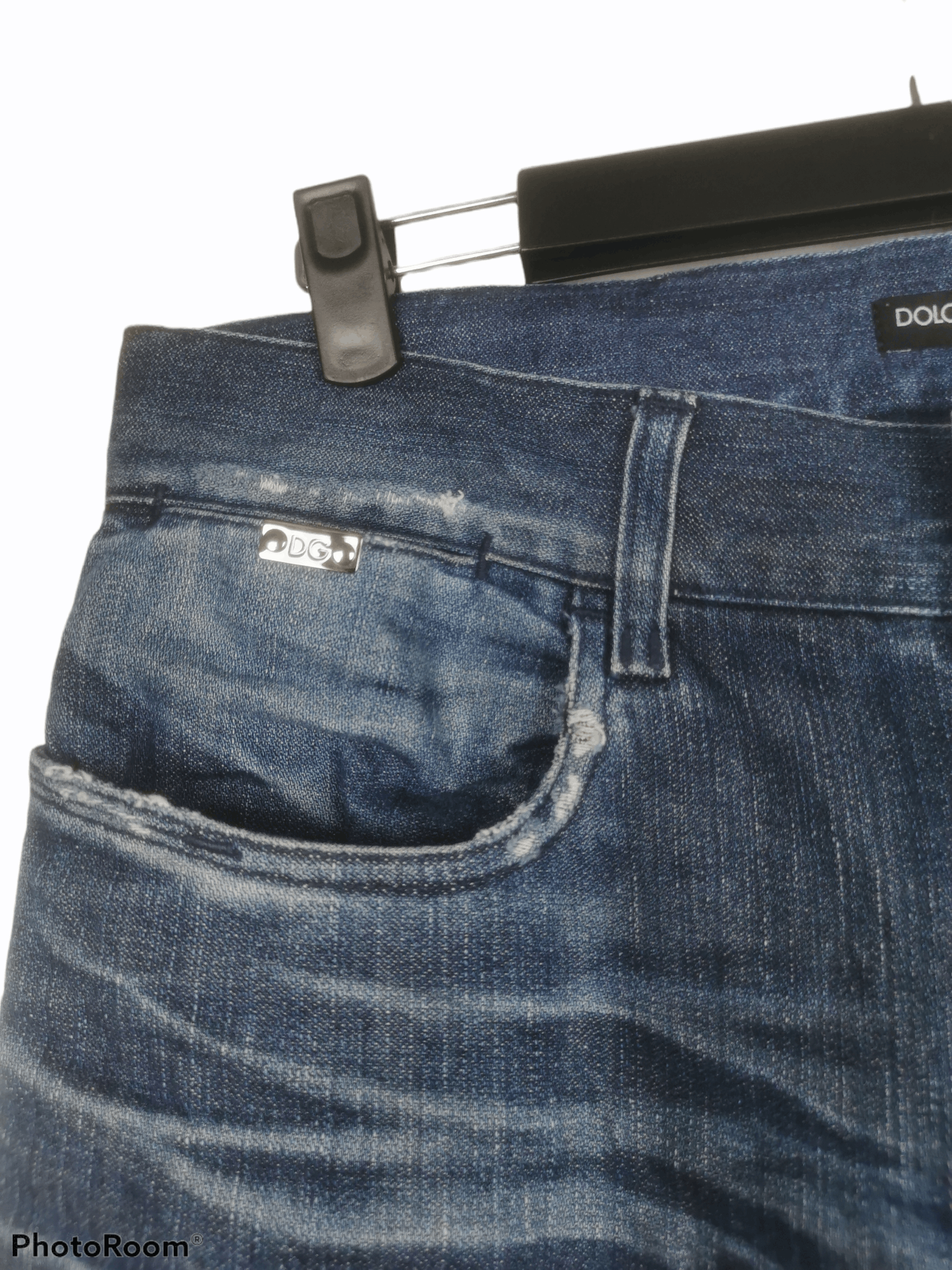Designer × Dolce & Gabbana Dolce & Gabbana Distressed Denim Jean Size 33 Size US 33 - 5 Thumbnail