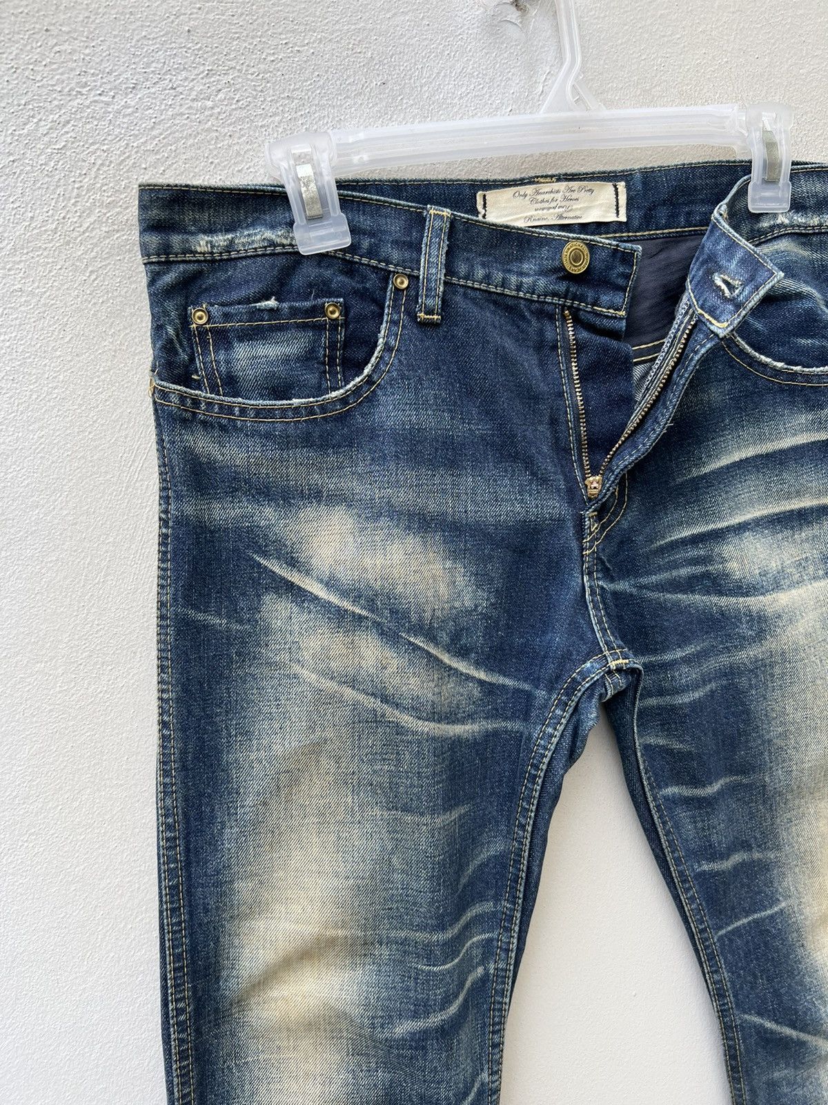 Vintage RNA "Only Anarchists Are Pretty Clothes For Heroes” Denim Size US 31 - 9 Thumbnail