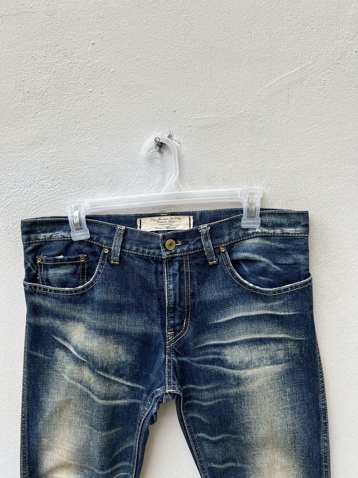 Vintage RNA "Only Anarchists Are Pretty Clothes For Heroes” Denim Size US 31 - 7 Thumbnail