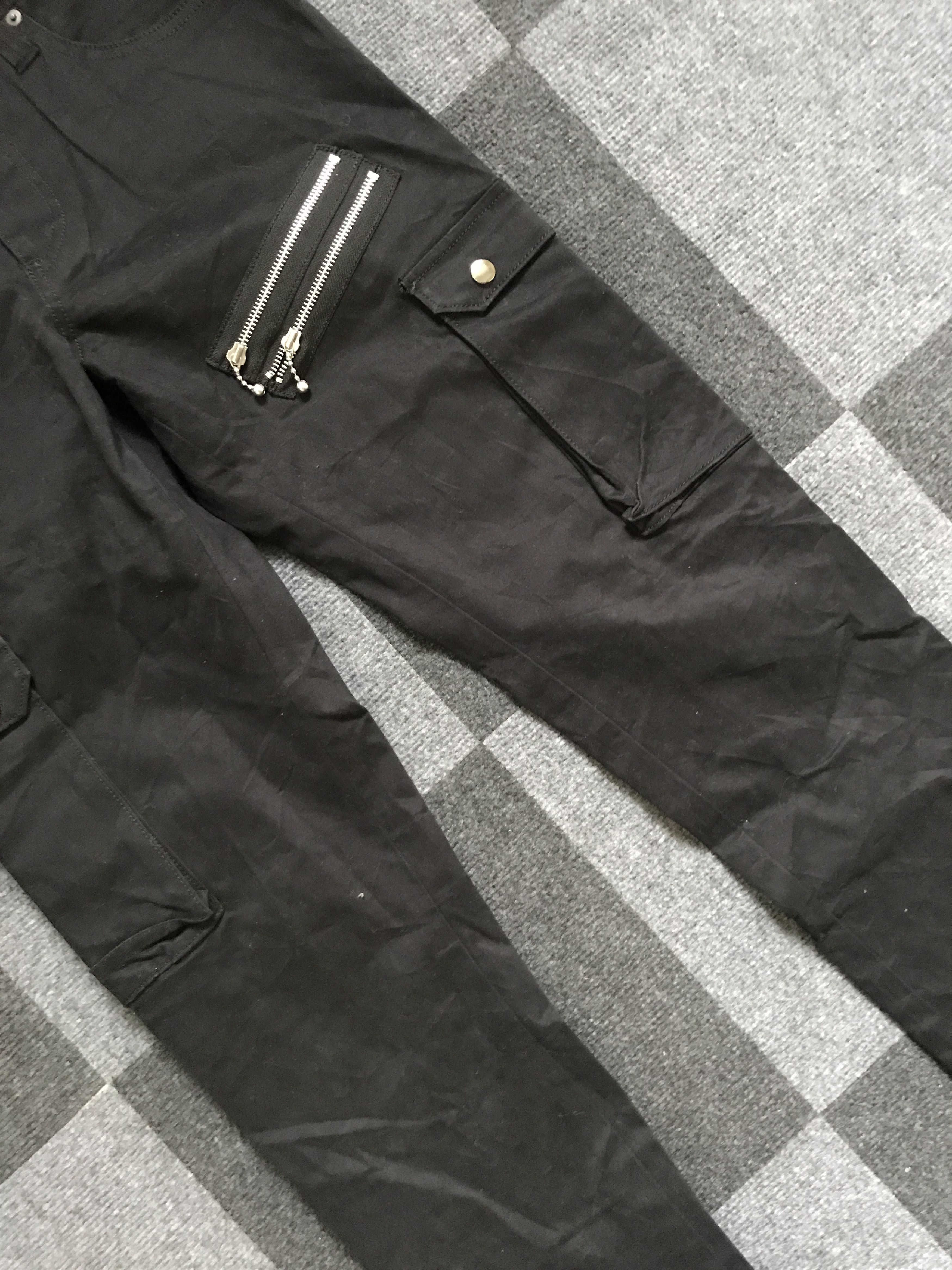 Japanese Brand CP162 ground edge Japan Punk Bondage Zipper Cargo Pant Size US 33 - 6 Thumbnail