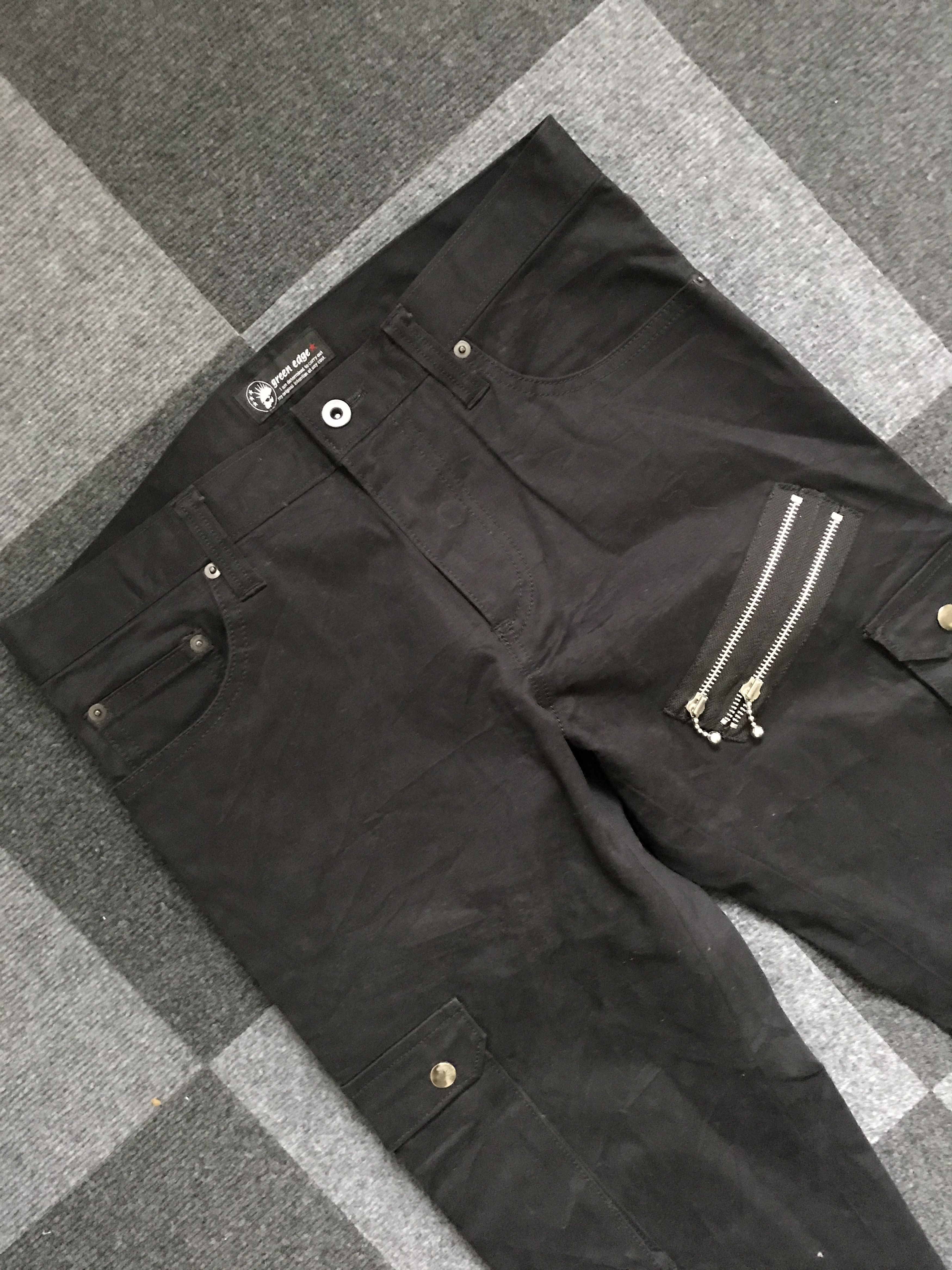 Japanese Brand CP162 ground edge Japan Punk Bondage Zipper Cargo Pant Size US 33 - 5 Thumbnail