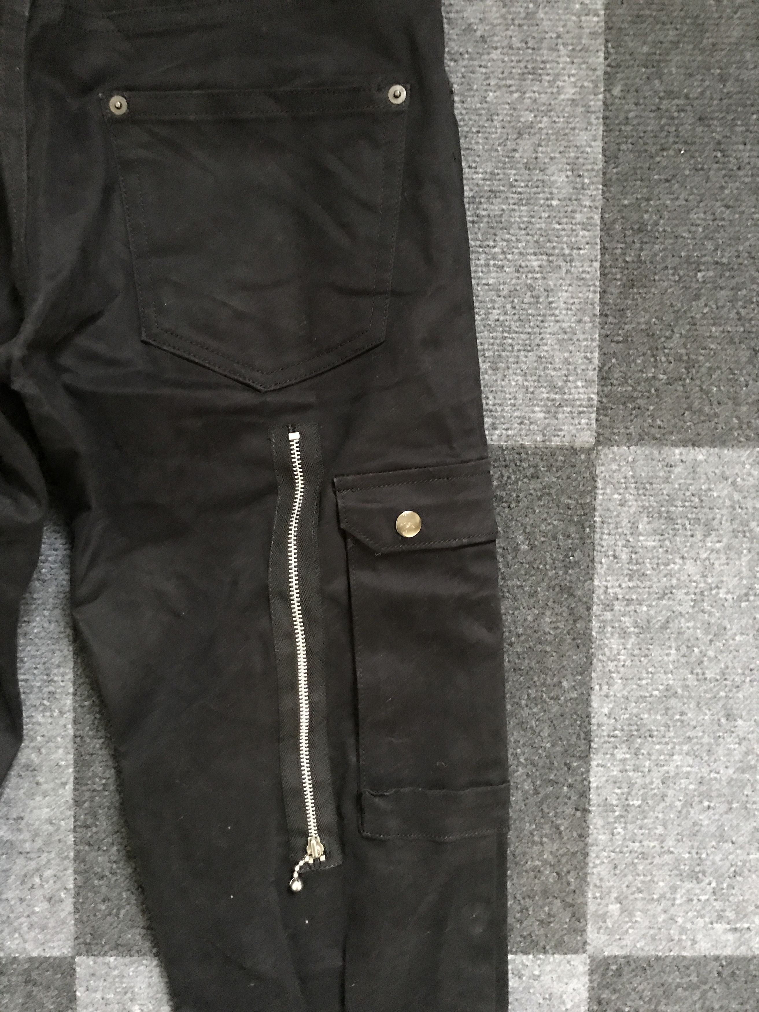Japanese Brand CP162 ground edge Japan Punk Bondage Zipper Cargo Pant Size US 33 - 17 Thumbnail