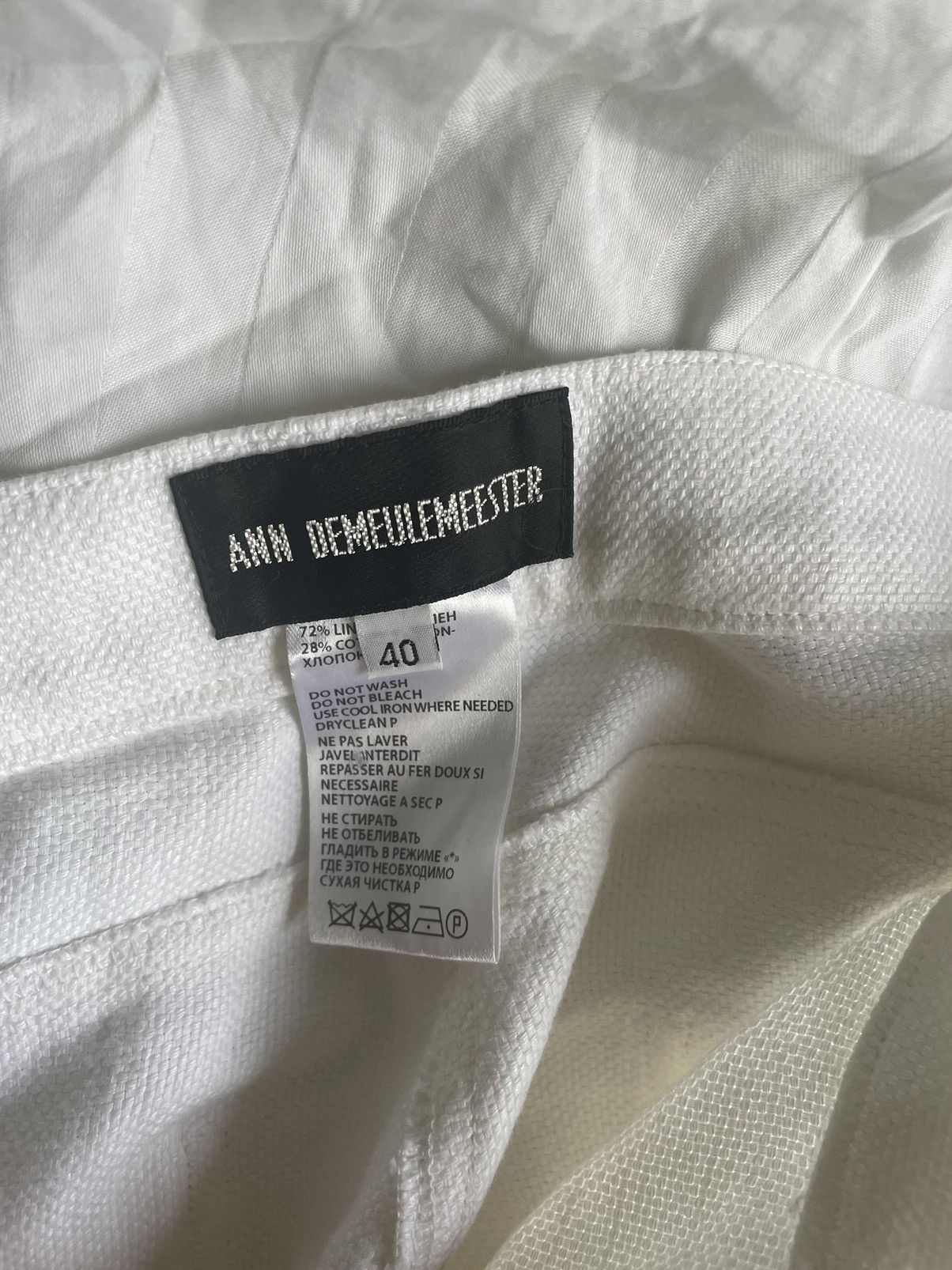 Ann Demeulemeester Ann Demeulemeester Linen Structure Detailed Pants Size US 32 / EU 48 - 2 Thumbnail