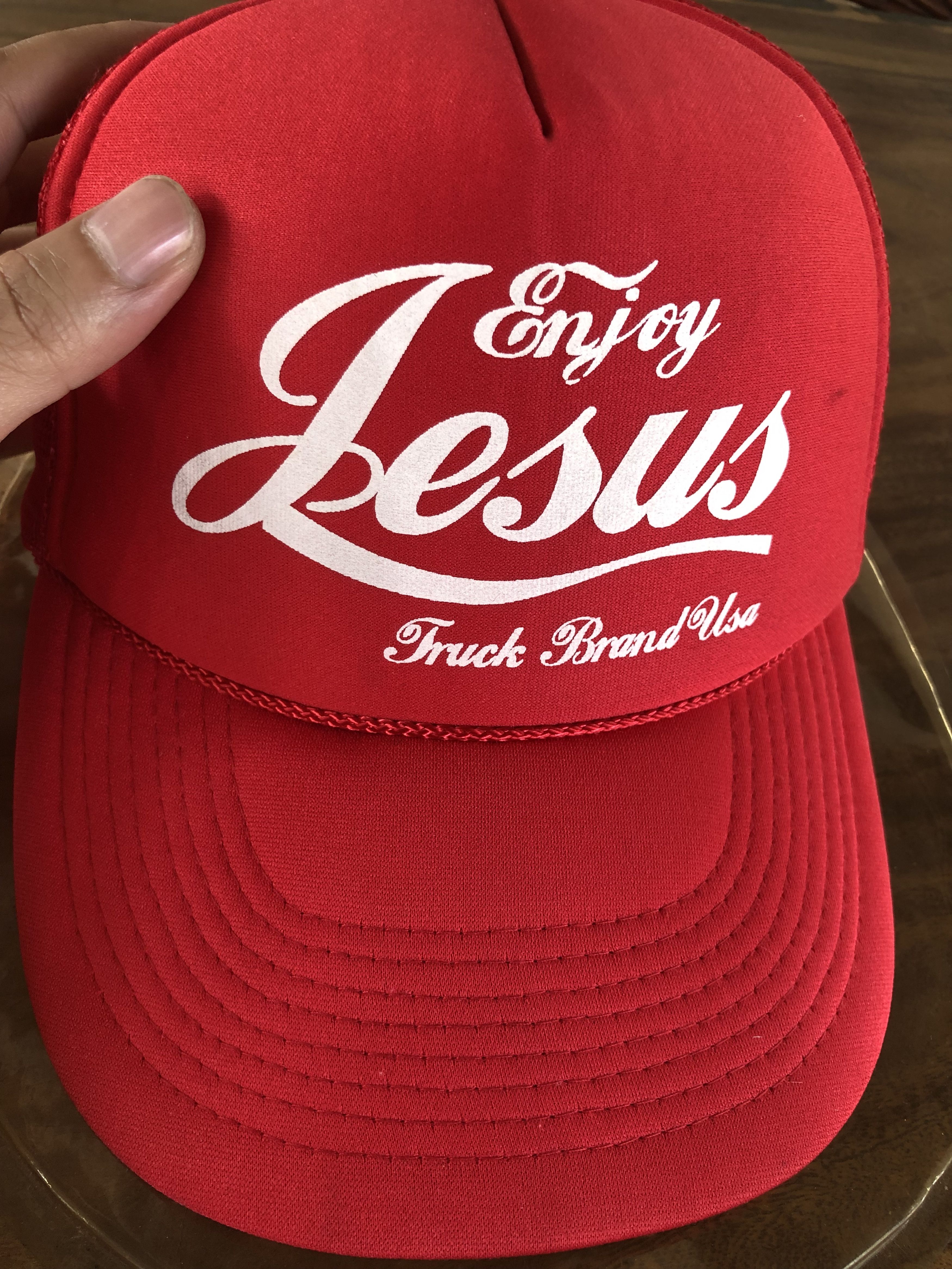 Coca Cola × Vintage RARE🔥VINTAGE 90’S ENJOY JESUS COKE PARODY OTTO TRUCKER Size ONE SIZE - 2 Thumbnail