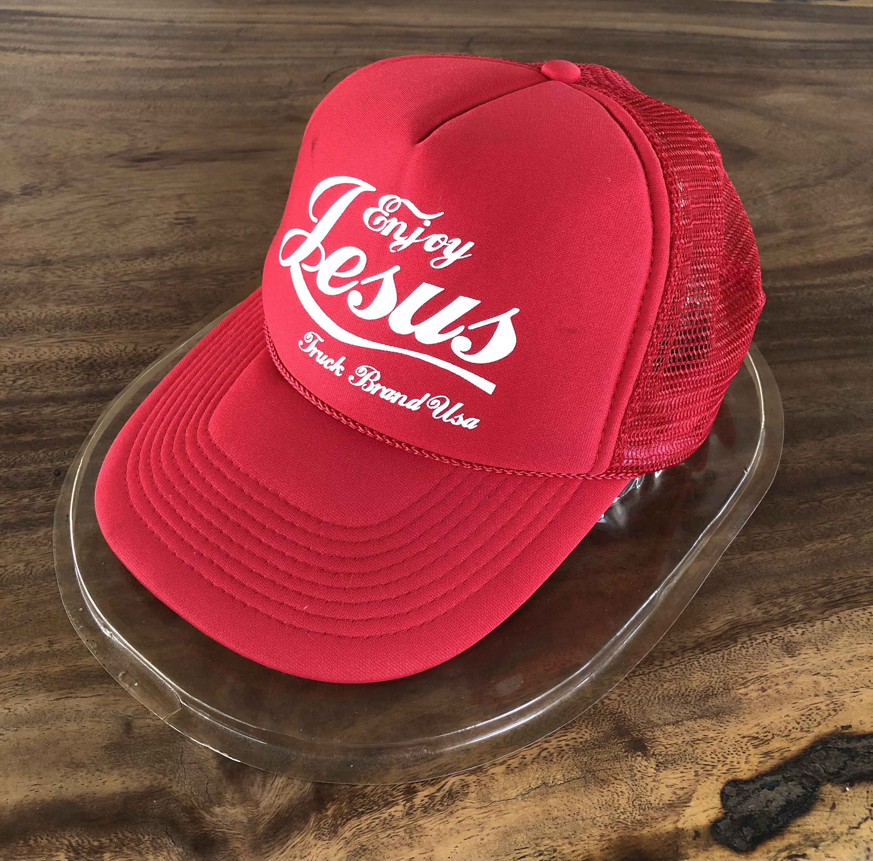 Coca Cola × Vintage RARE🔥VINTAGE 90’S ENJOY JESUS COKE PARODY OTTO TRUCKER Size ONE SIZE - 1 Thumbnail