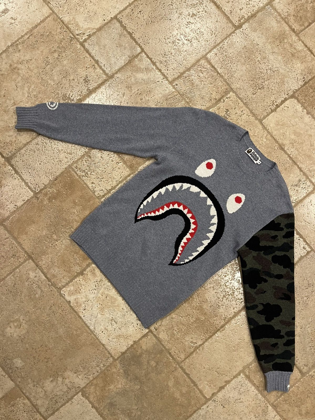 Bape Shark Knit Sweater Size US M / EU 48-50 / 2 - 5 Thumbnail
