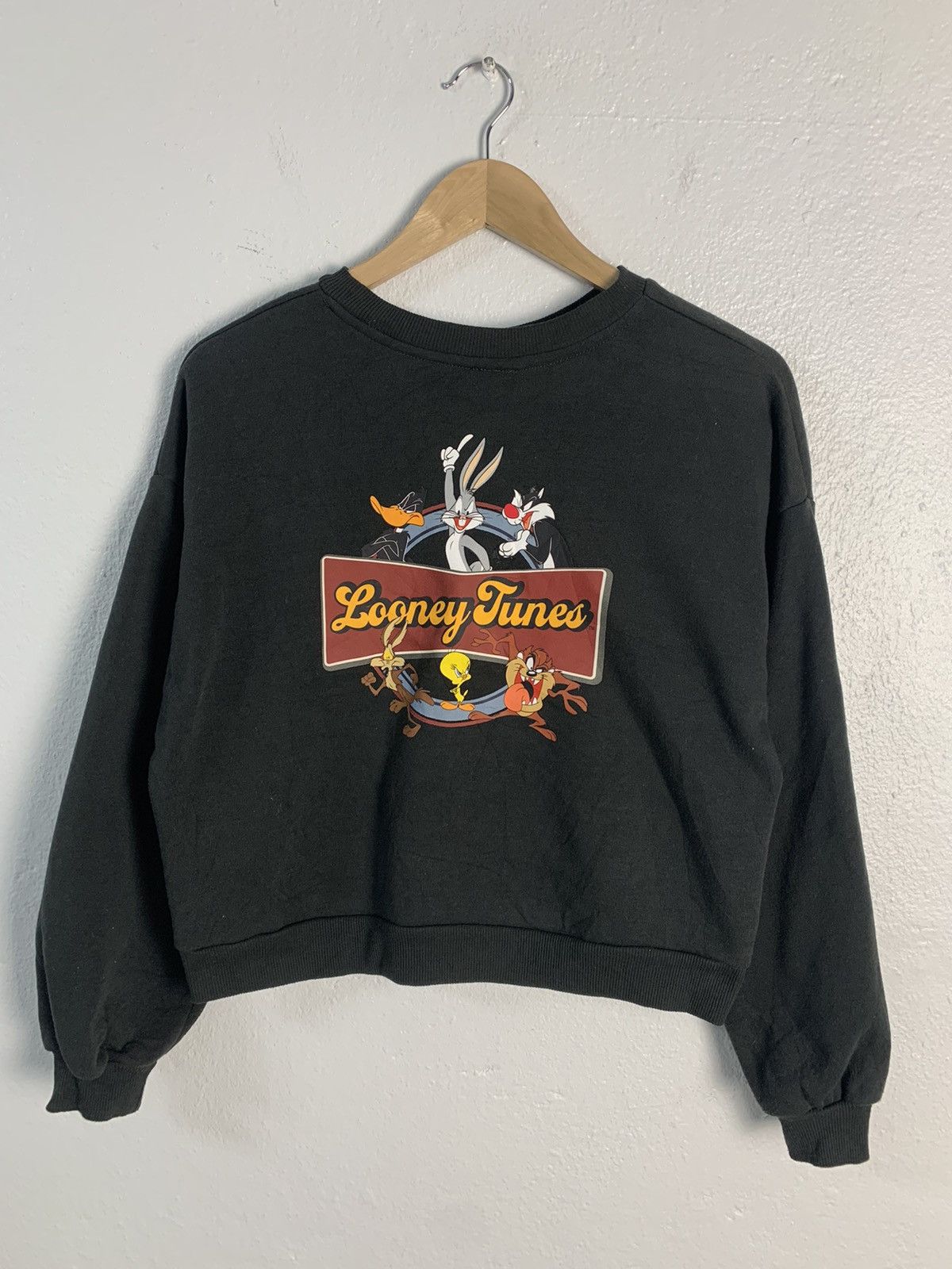 image of Cartoon Network x Vintage Looney Tunes Women Sweatshirt in Black