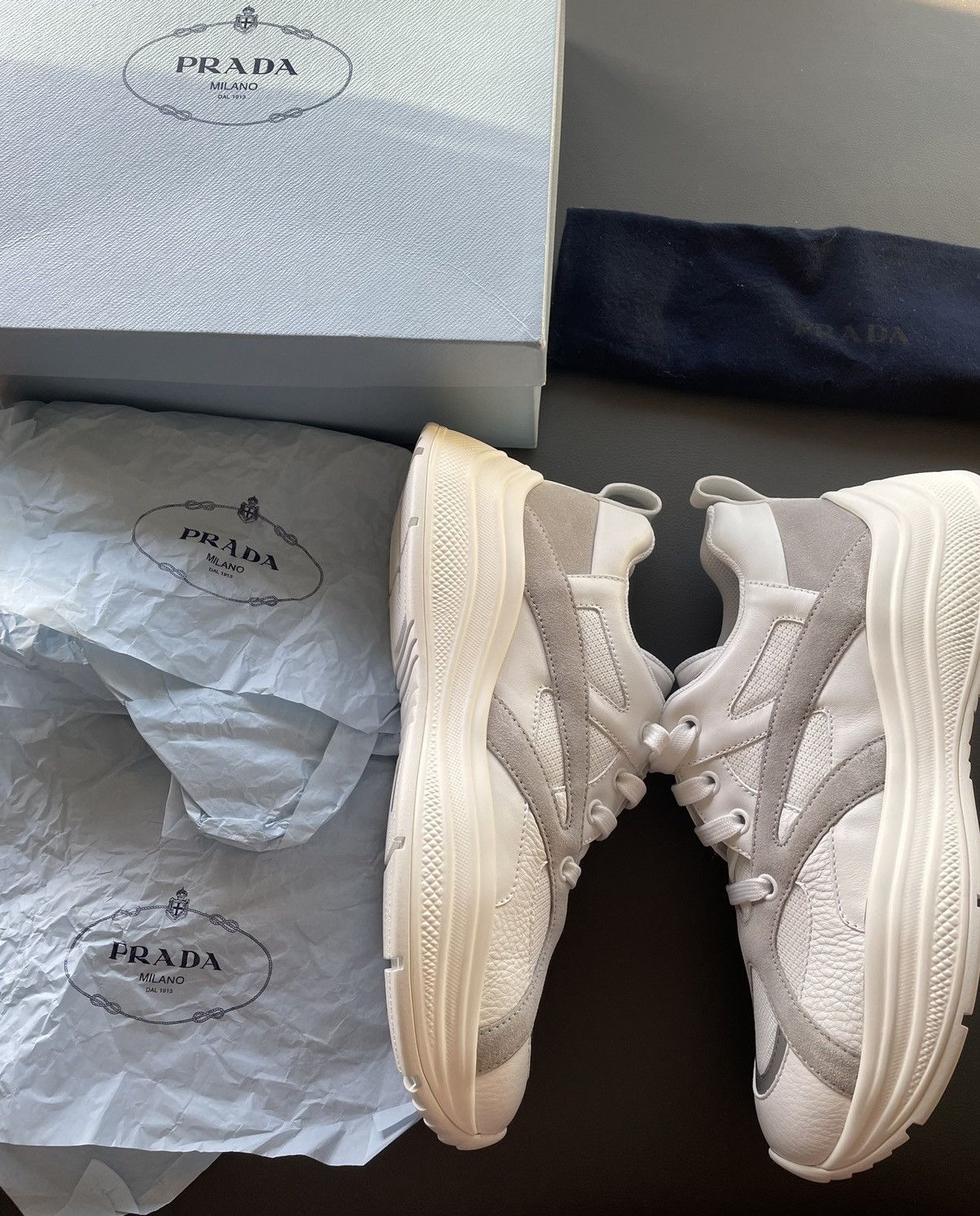 Prada Rare Super Runway Limited Edition Prada Track Sneaker Size US 9.5 / EU 42-43 - 19 Thumbnail