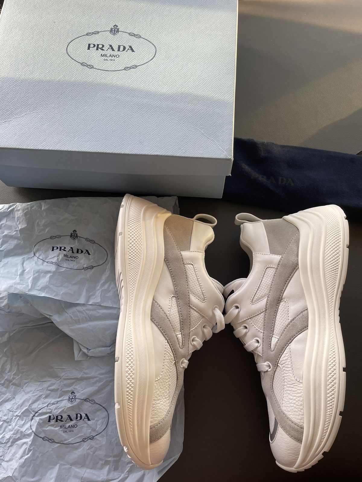 Prada Rare Super Runway Limited Edition Prada Track Sneaker Size US 9.5 / EU 42-43 - 21 Thumbnail