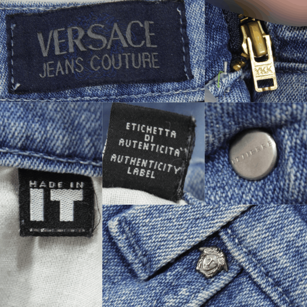 Versace 90S Medusa Buttons Sanded Jeans Vintage Size US 30 / EU 46 - 8 Thumbnail