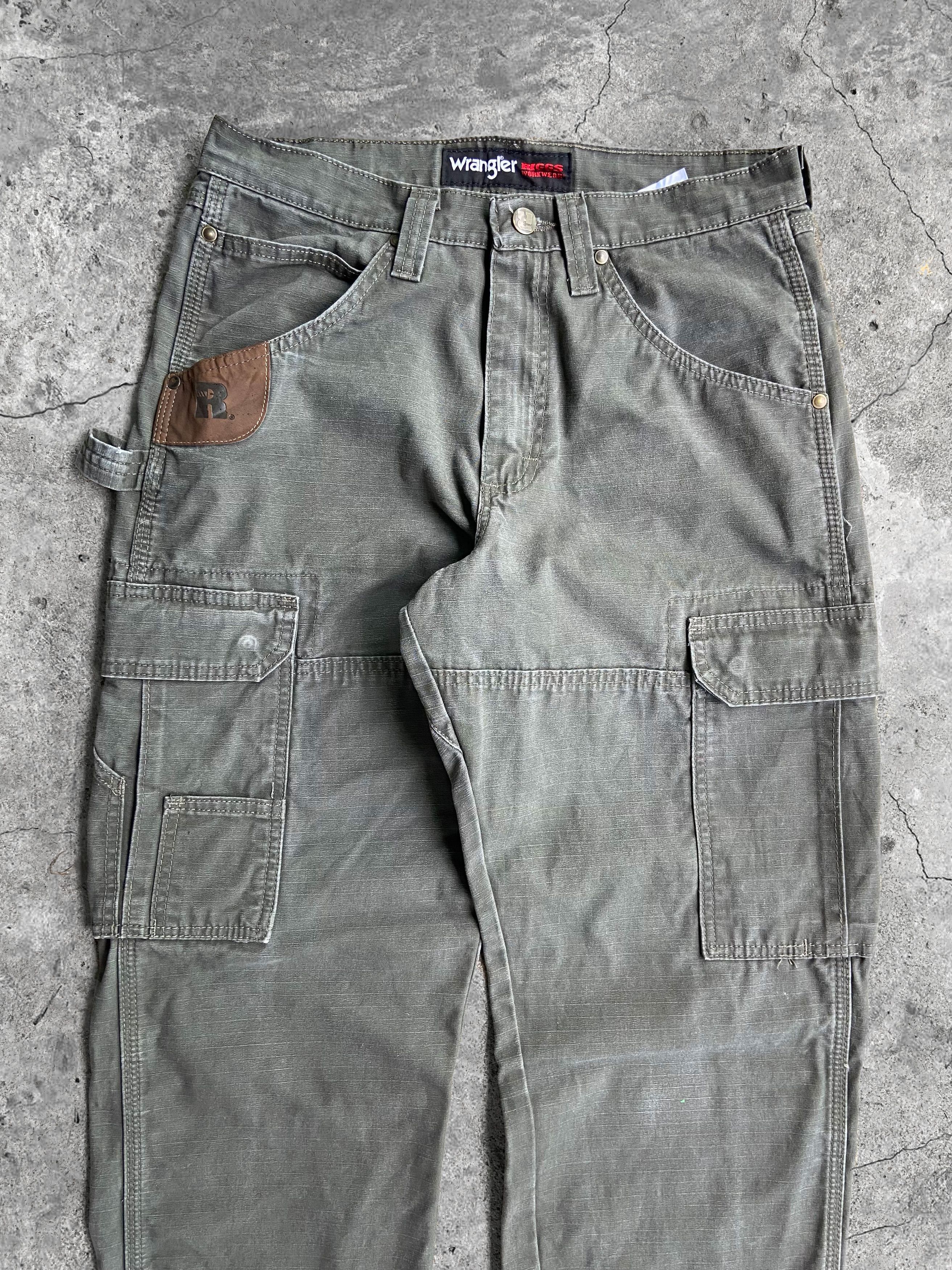 Wrangler VINTAGE GREEN RIGGS WORKWEAR CARGO Pants Size US 30 / EU 46 - 4 Thumbnail