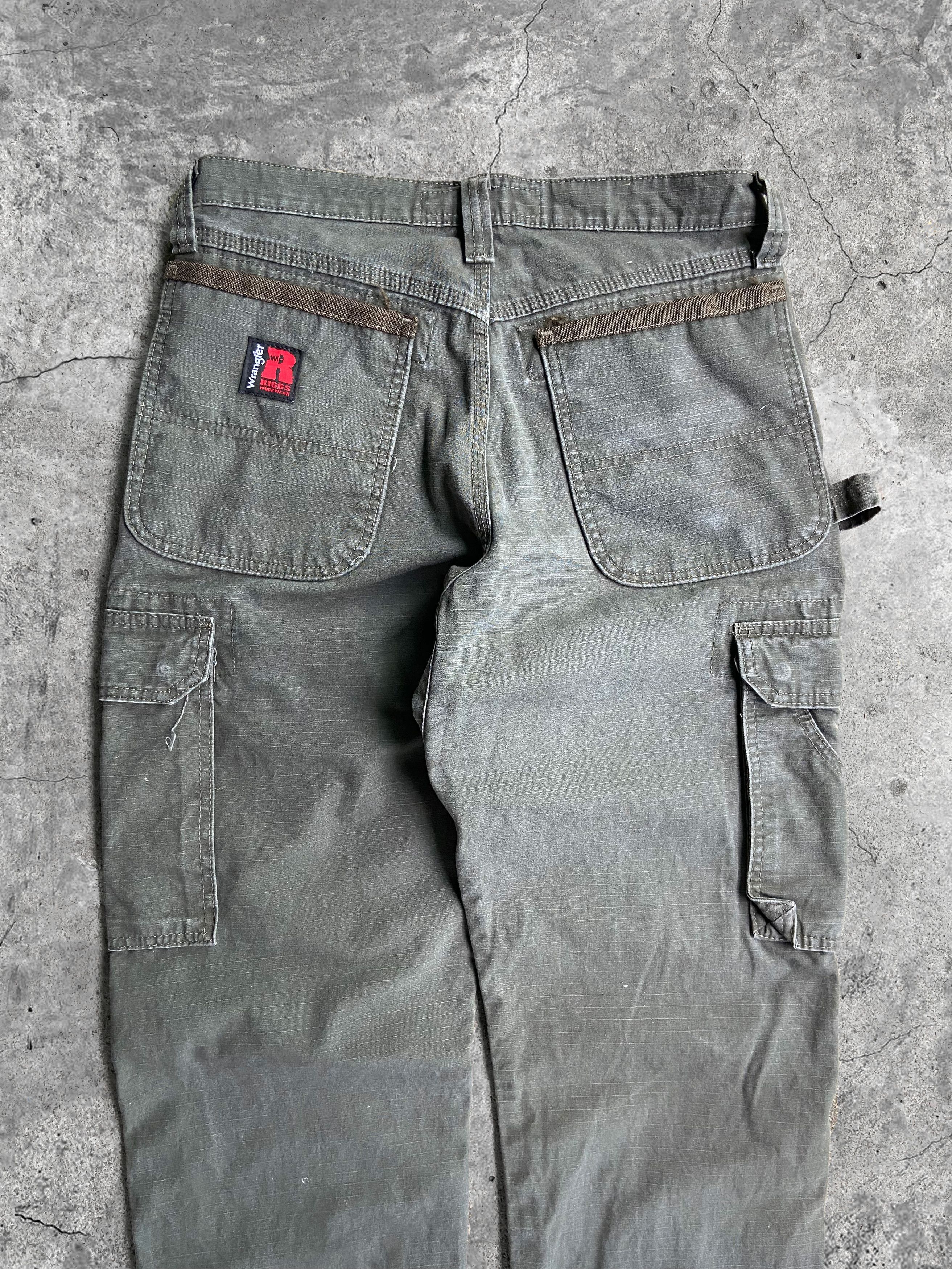 Wrangler VINTAGE GREEN RIGGS WORKWEAR CARGO Pants Size US 30 / EU 46 - 7 Thumbnail