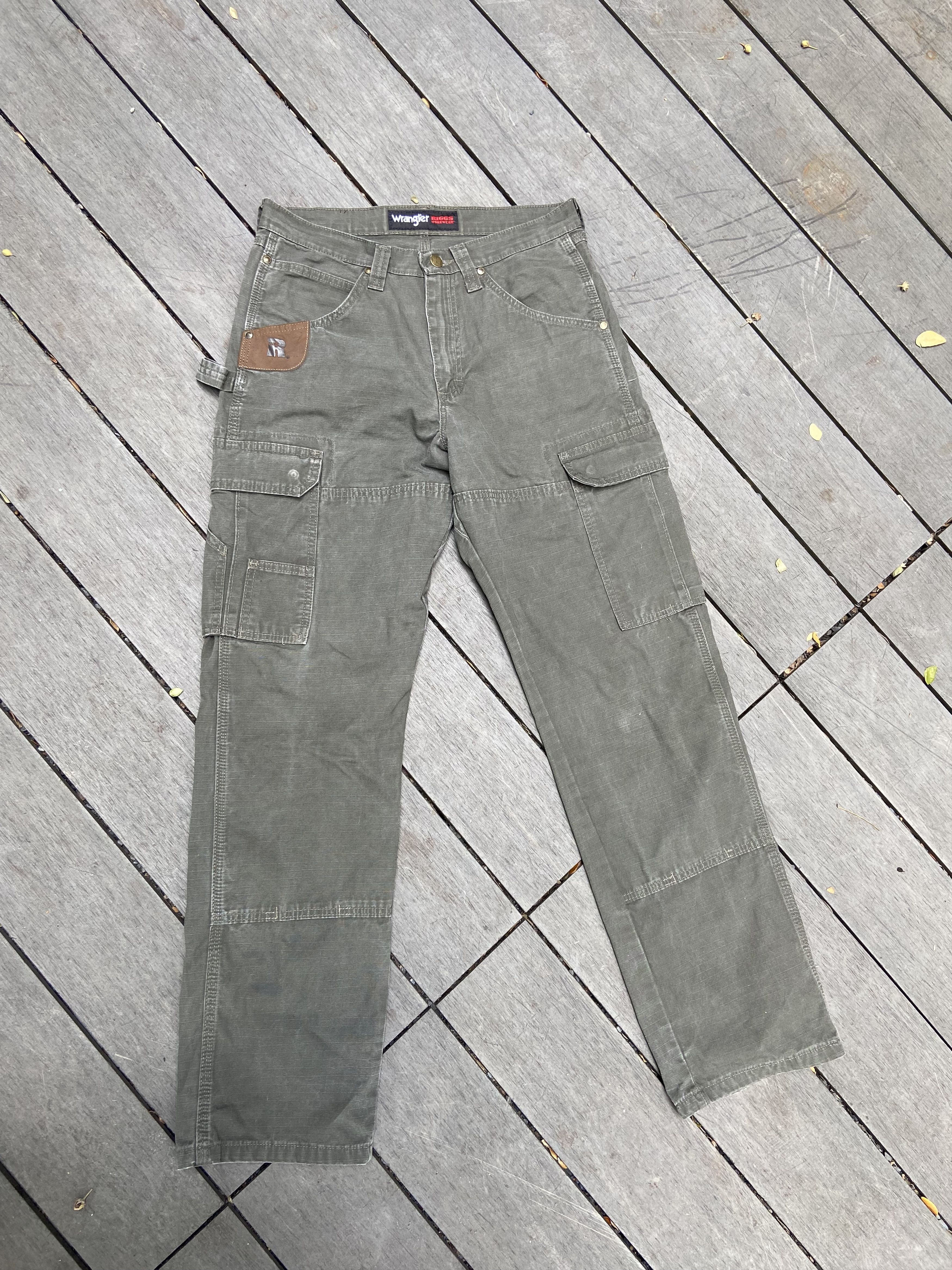 Wrangler VINTAGE GREEN RIGGS WORKWEAR CARGO Pants Size US 30 / EU 46 - 11 Thumbnail
