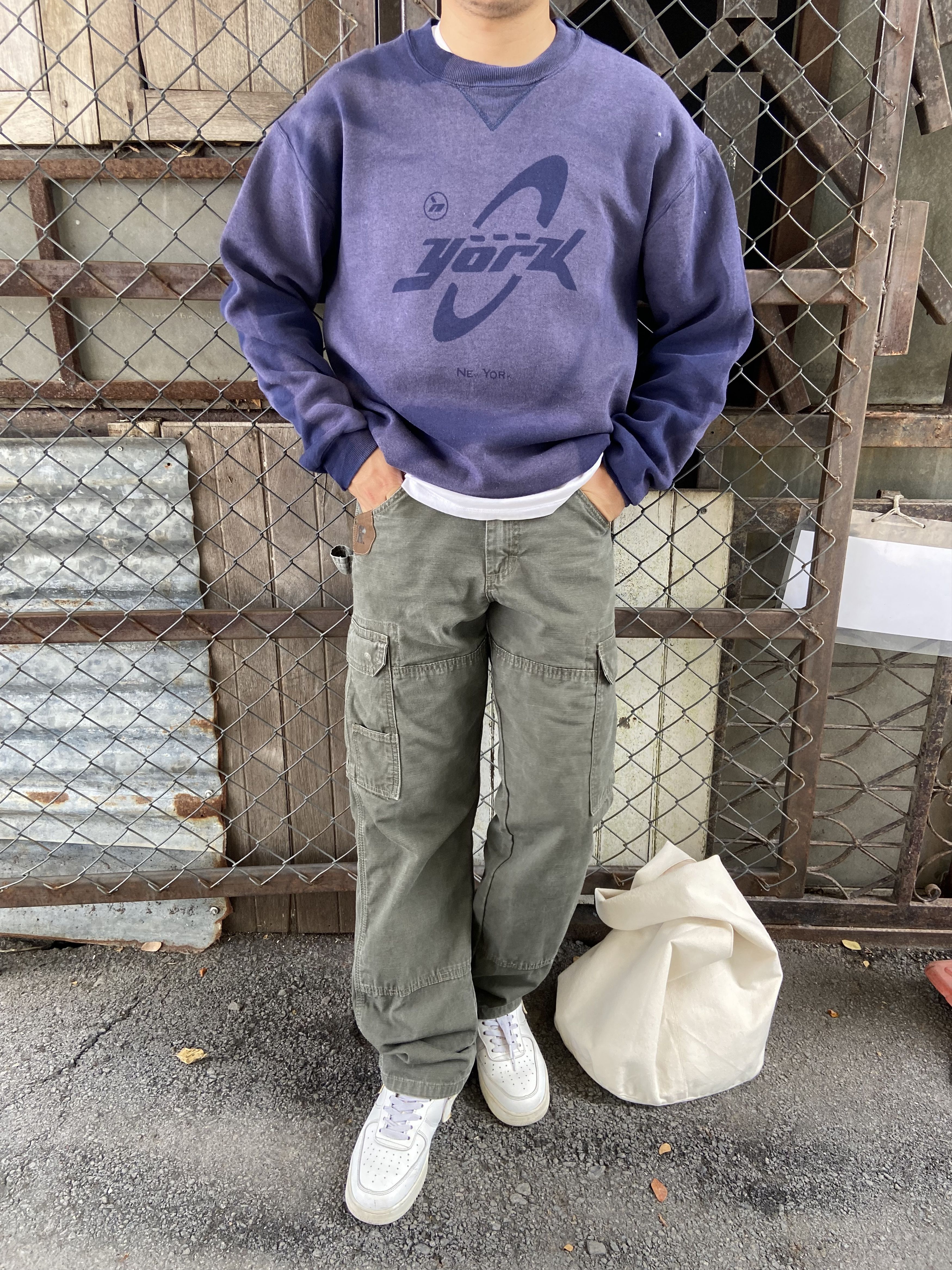 Wrangler VINTAGE GREEN RIGGS WORKWEAR CARGO Pants Size US 30 / EU 46 - 1 Thumbnail