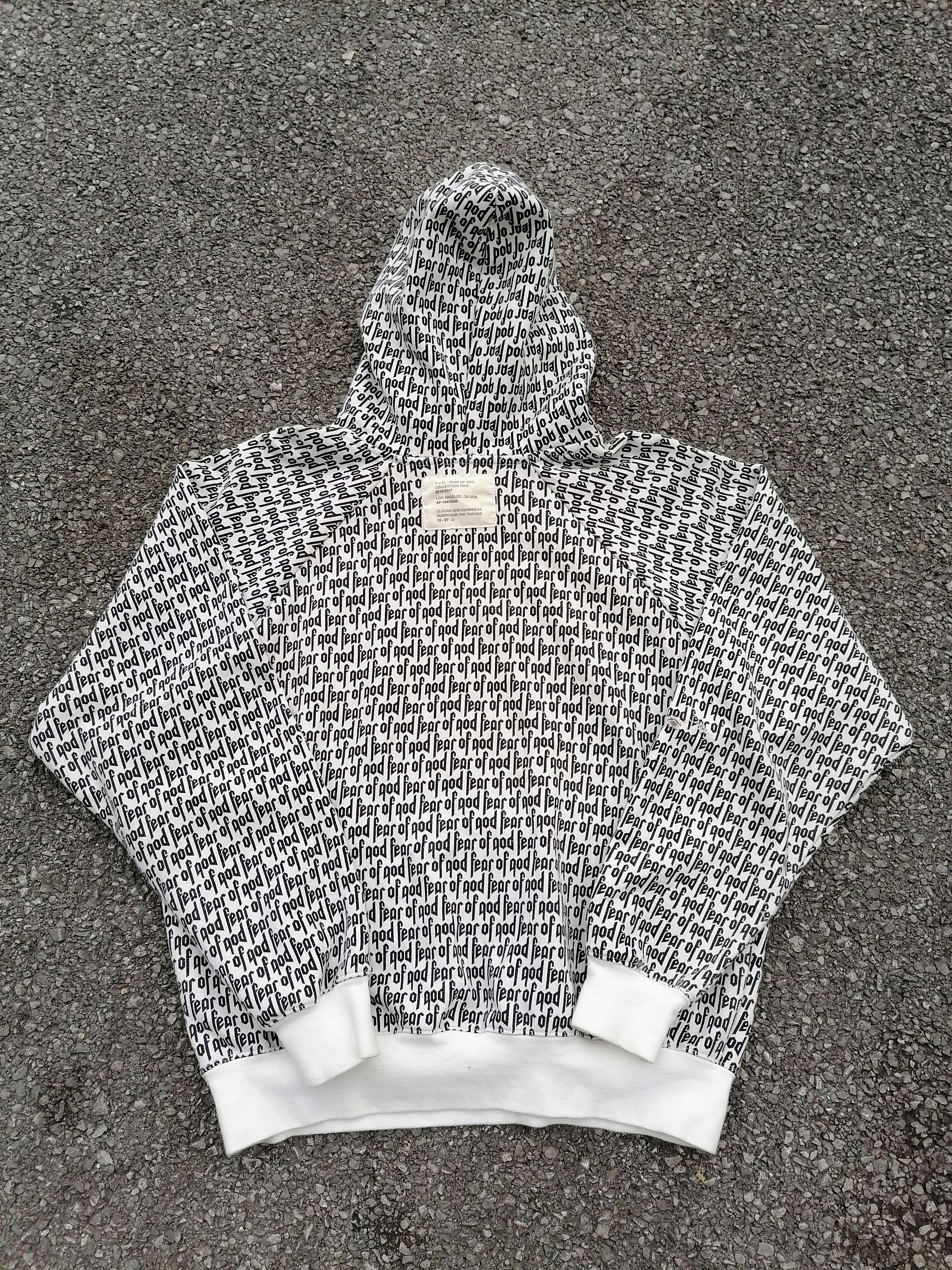 Fear of God Fear Of God All Over Print Hoodie Size US XXS / EU 40 - 2 Thumbnail