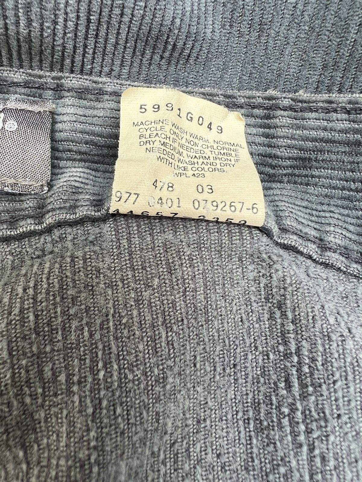 Levi's × Vintage Vintage 2001 Levi’s Silvertab Sun Faded Corduroy Work Pant Size US 33 - 24 Thumbnail