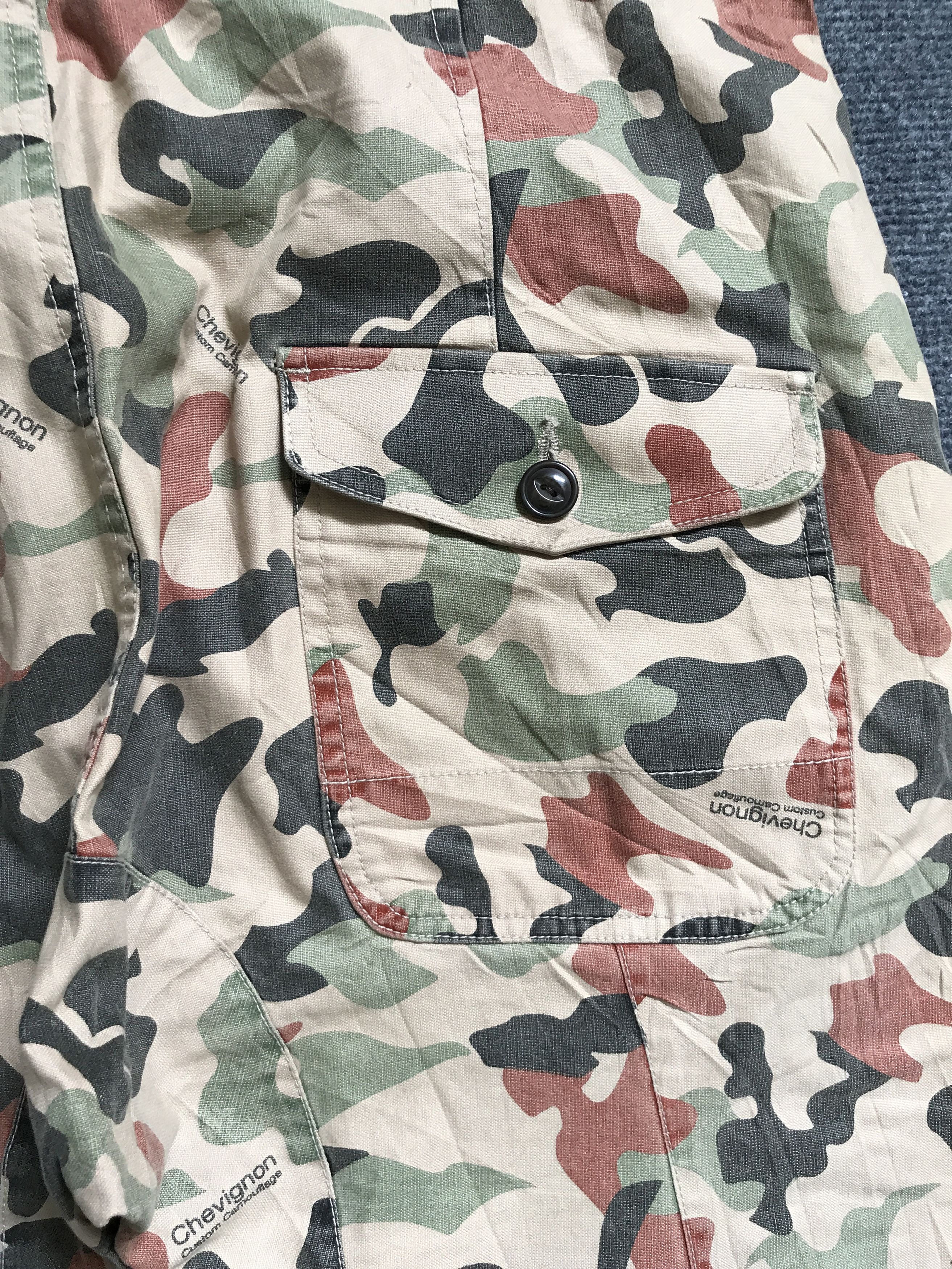 Chevignon CP155 CHEVIGNON Japan Dropped Crotch Custom Camo Cargo Pant Size US 34 / EU 50 - 13 Thumbnail