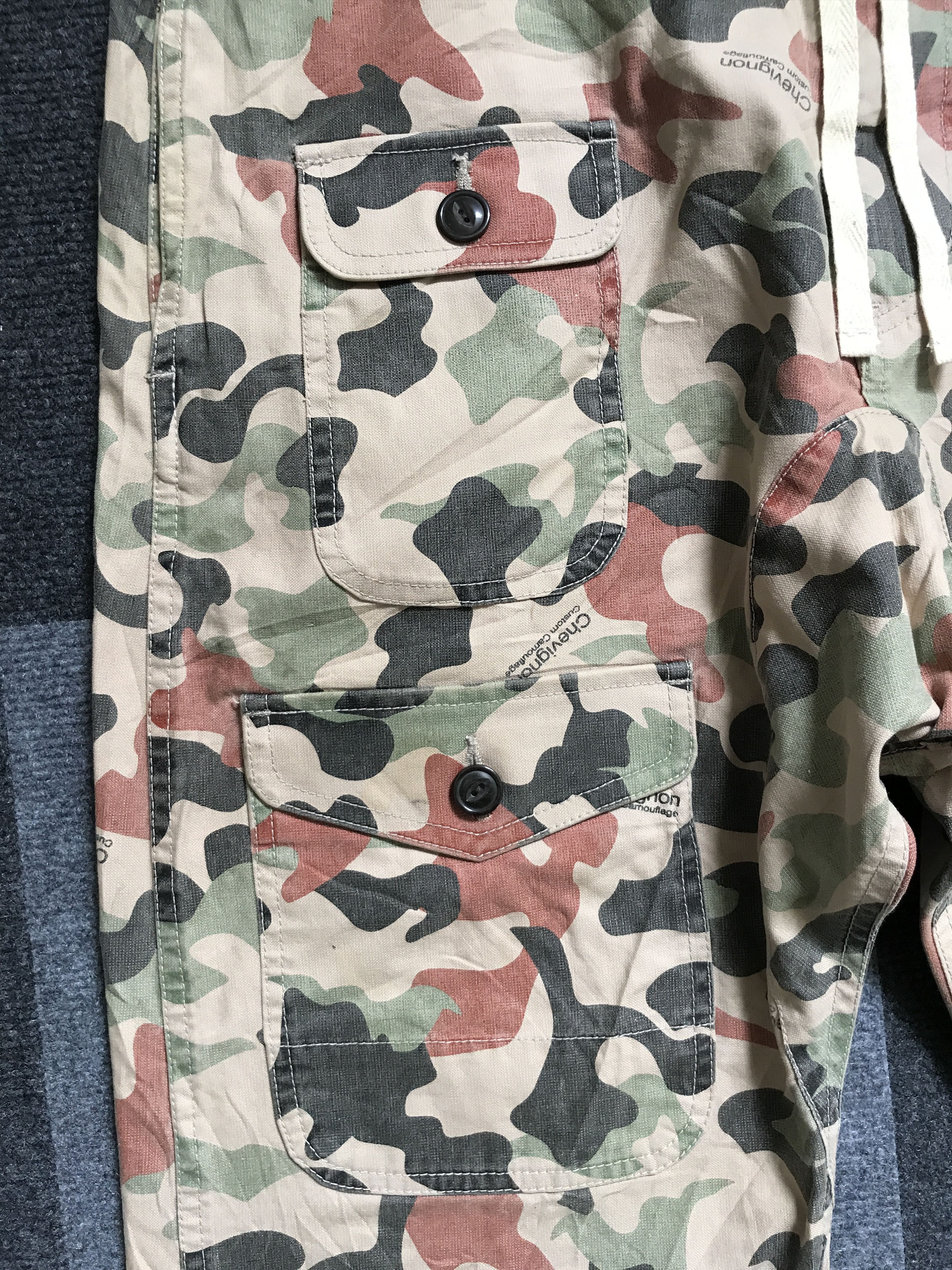 Chevignon CP155 CHEVIGNON Japan Dropped Crotch Custom Camo Cargo Pant Size US 34 / EU 50 - 5 Thumbnail