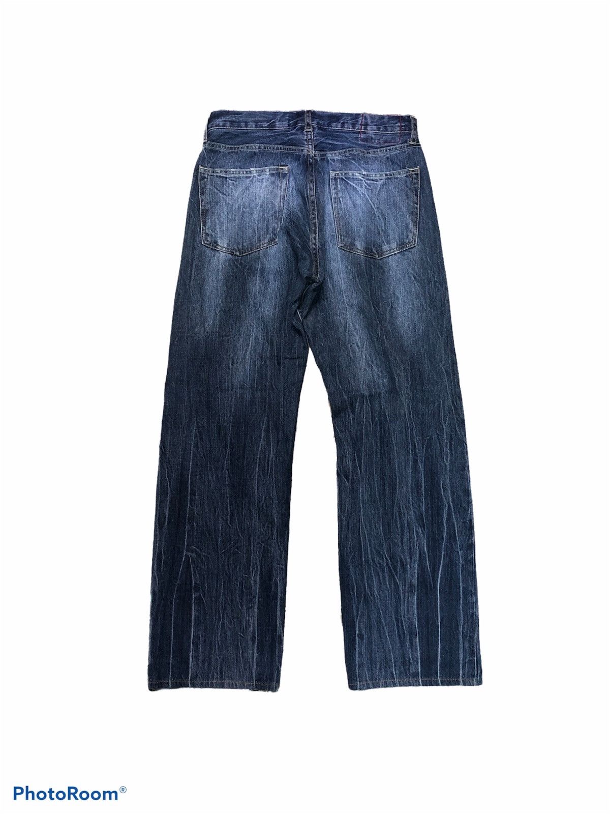 Hypebeast WIDE LEG FREE GATE WASHED BLUE DISTRESSED DENIM Size US 30 / EU 46 - 2 Thumbnail