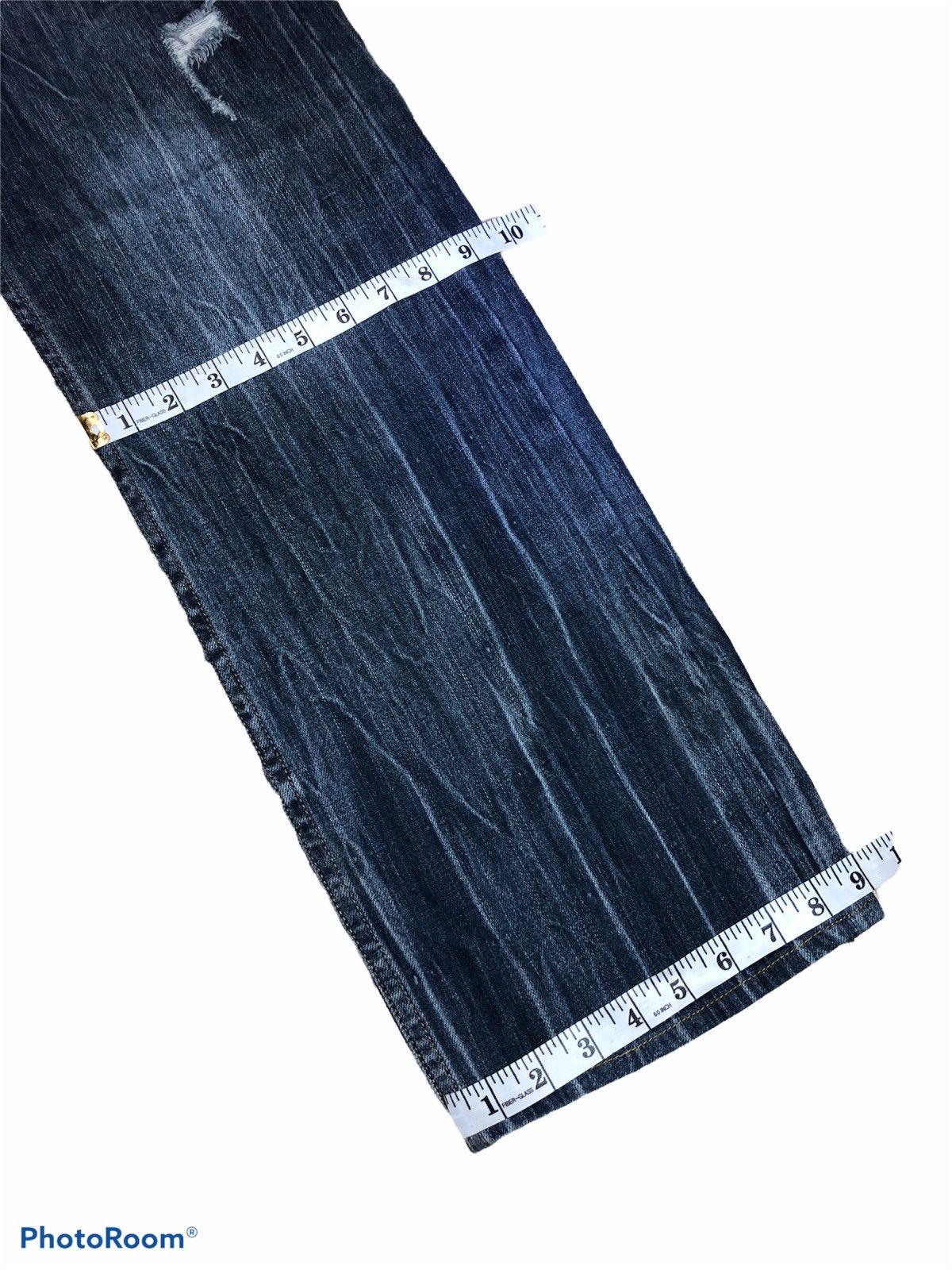 Hypebeast WIDE LEG FREE GATE WASHED BLUE DISTRESSED DENIM Size US 30 / EU 46 - 8 Thumbnail