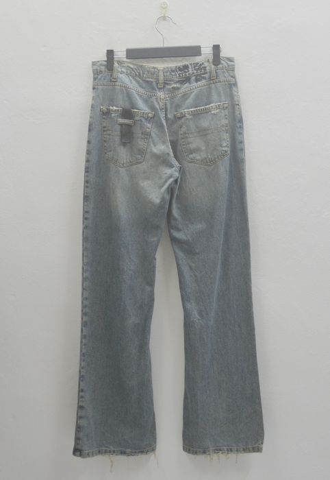 Rare designer Y2K John Richmond low-waist bootcut jeans with 'rich