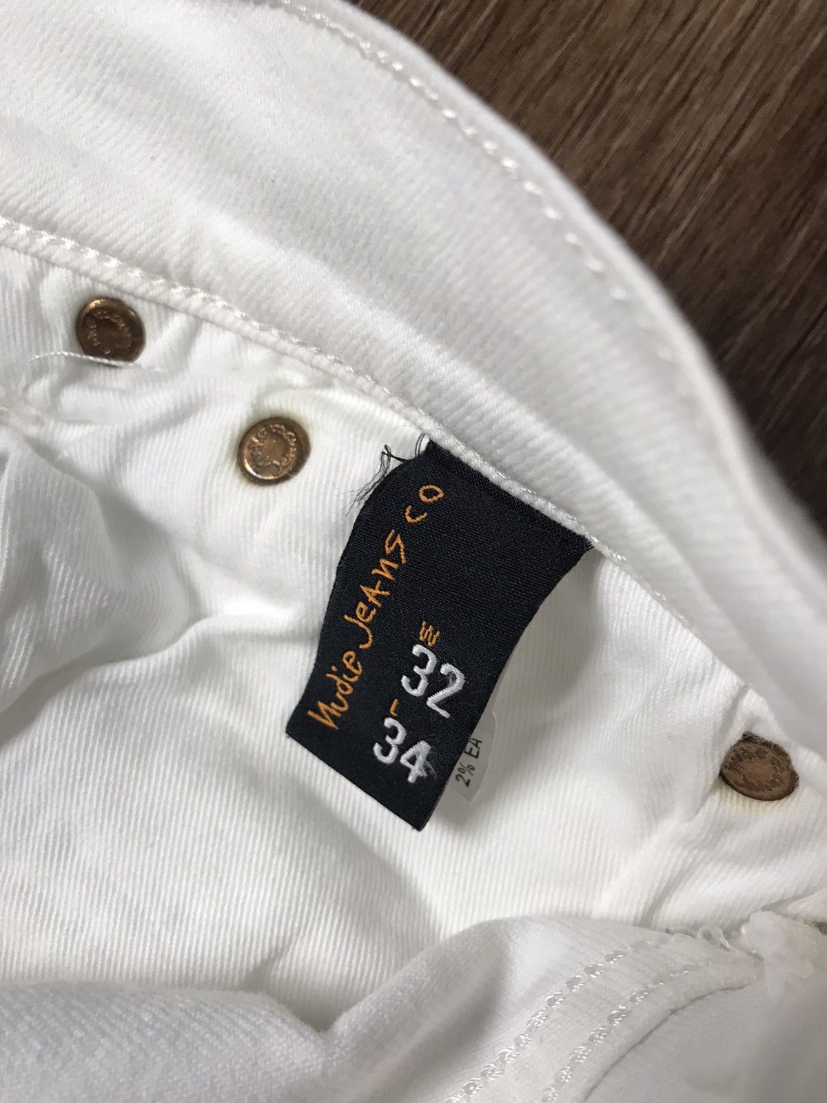 Nudie Jeans White Nudie Jeans Size US 32 / EU 48 - 8 Thumbnail