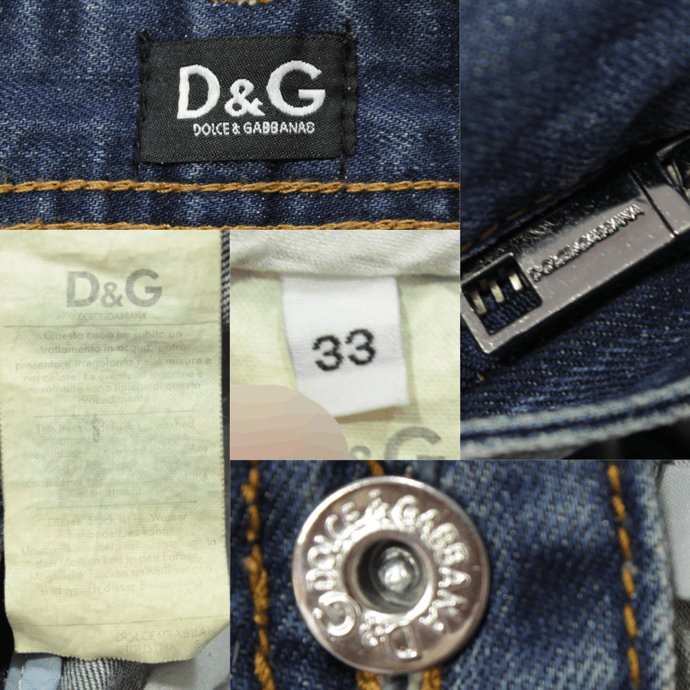 Dolce & Gabbana 90S Painter Distressed Jeans Vintage Size US 33 - 7 Thumbnail