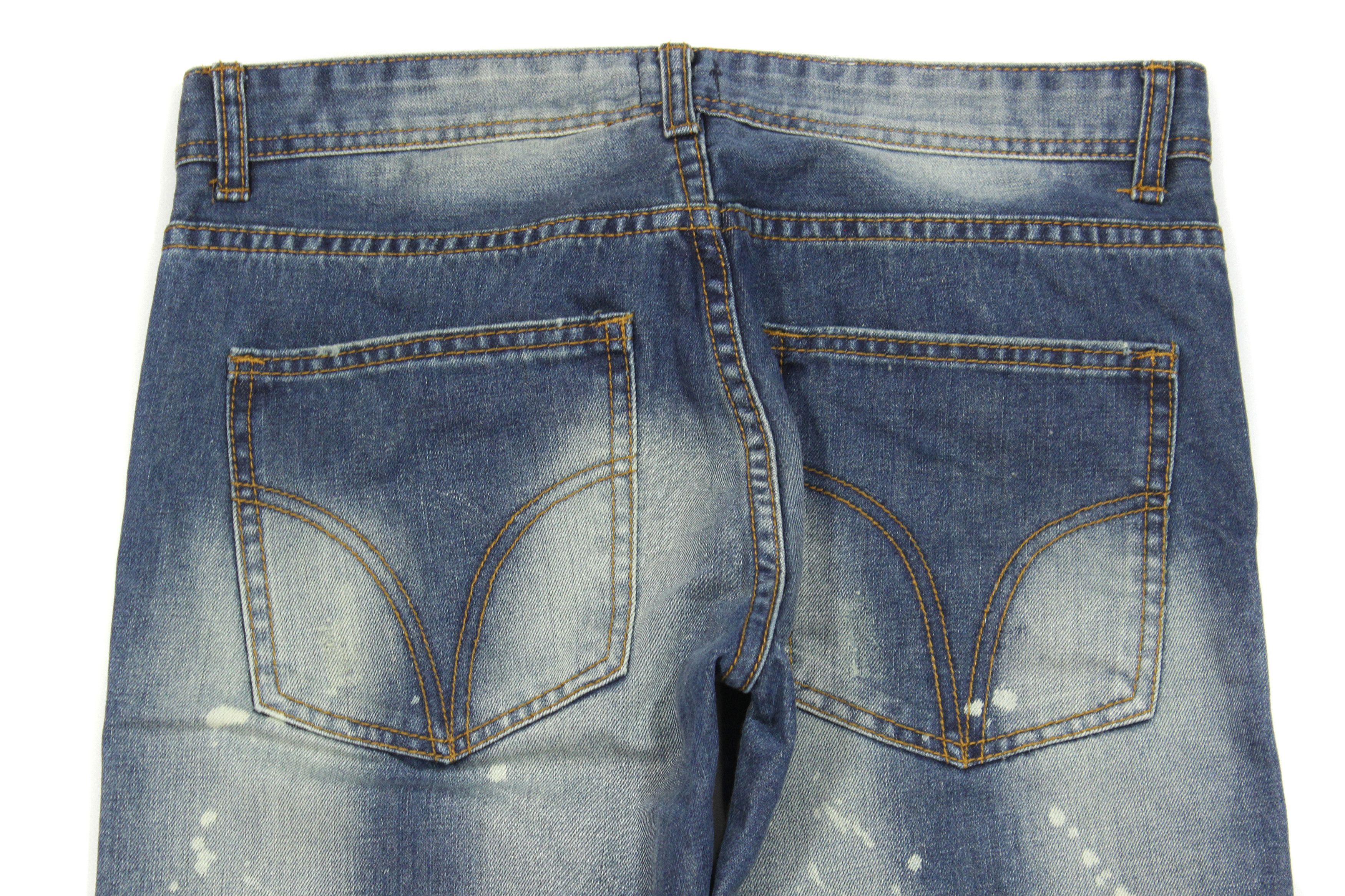 Dolce & Gabbana 90S Painter Distressed Jeans Vintage Size US 33 - 4 Thumbnail