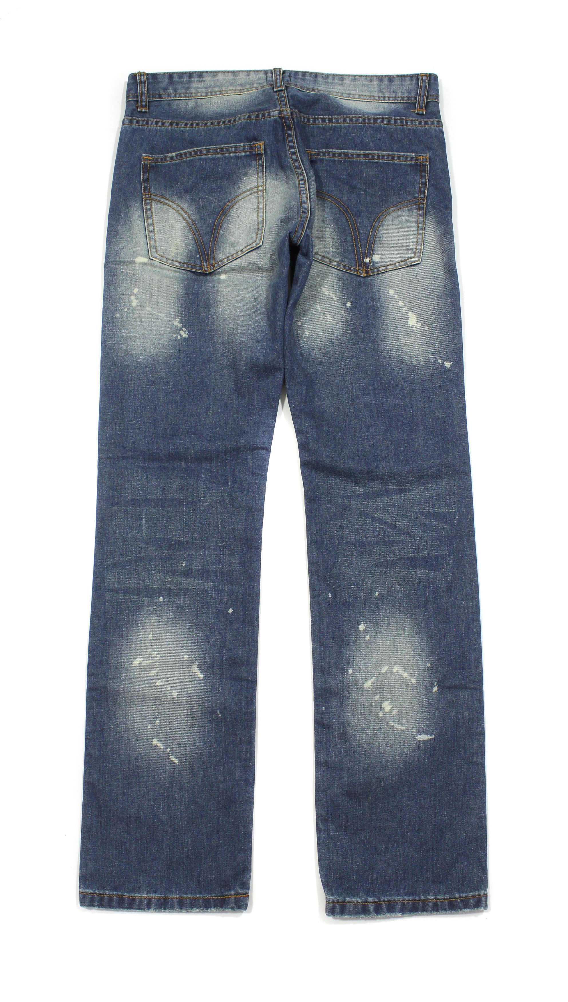 Dolce & Gabbana 90S Painter Distressed Jeans Vintage Size US 33 - 2 Thumbnail