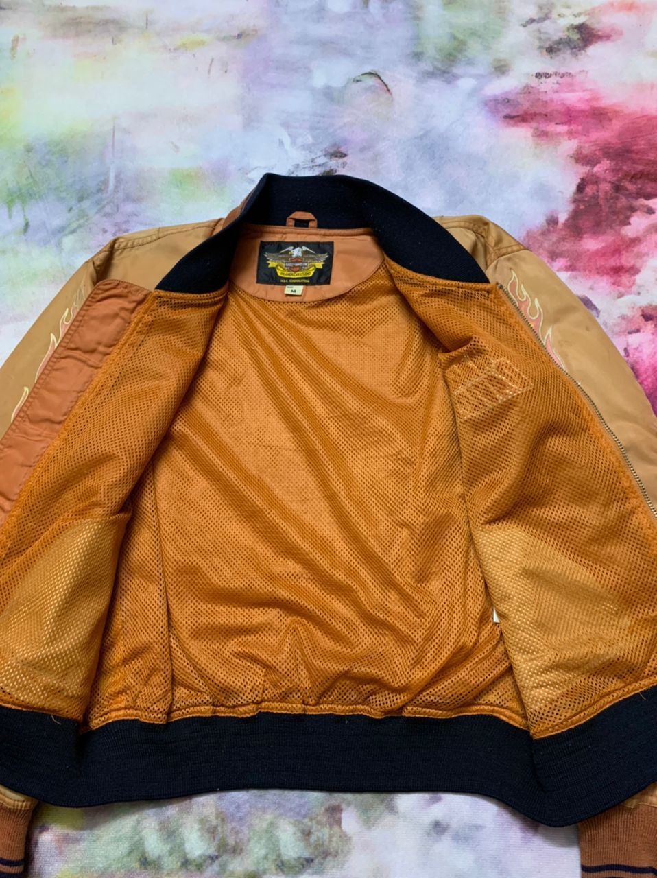 Harley Davidson Vintage Harley Davidson Flame Flight Jacket Size US M / EU 48-50 / 2 - 4 Thumbnail