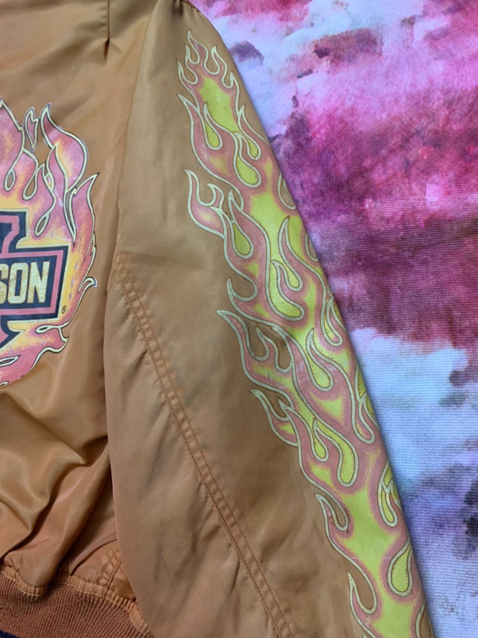 Harley Davidson Vintage Harley Davidson Flame Flight Jacket Size US M / EU 48-50 / 2 - 8 Thumbnail