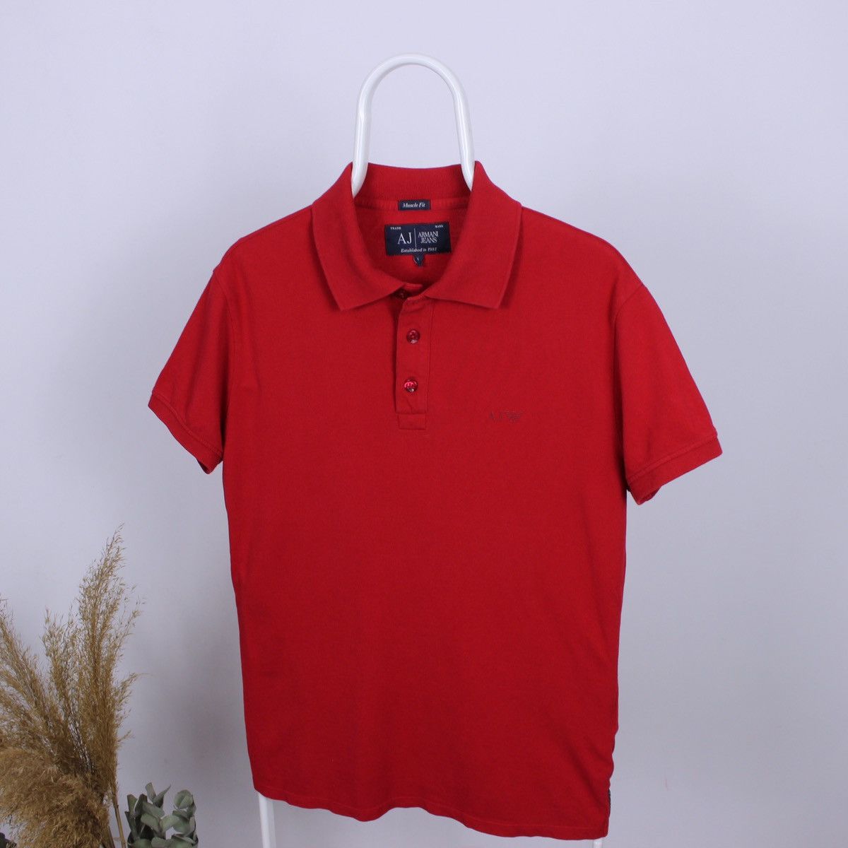 Armani Vintage Armani Jeans Short Sleeve Shirt Polo Size US L / EU 52-54 / 3 - 2 Thumbnail