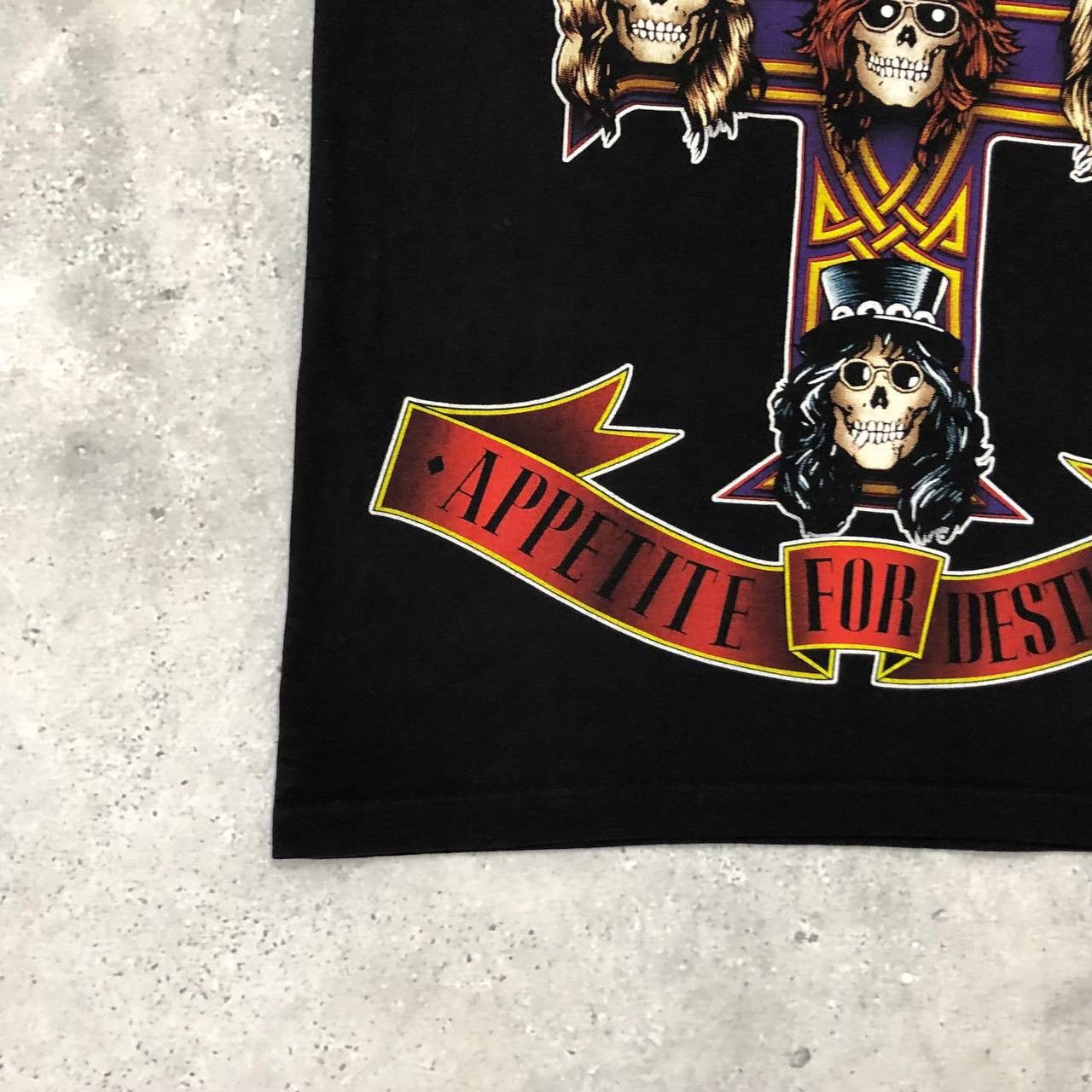 Band Tees Vintage Guns N Roses Bootleg T Shirt Black Size S/M Size US M / EU 48-50 / 2 - 9 Thumbnail