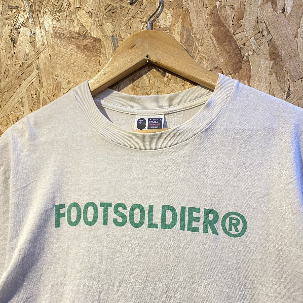 Bape × Nigo VINTAGE 2005‼️Bape “FOOTSOLDIER” T-Shirt Size US M / EU 48-50 / 2 - 3 Thumbnail