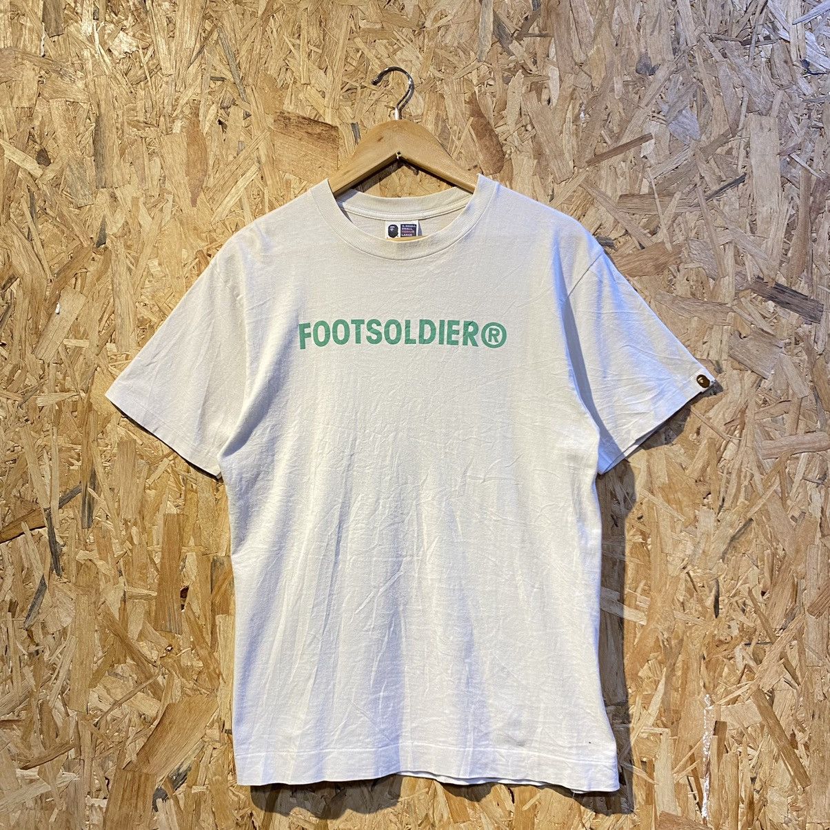 Bape × Nigo VINTAGE 2005‼️Bape “FOOTSOLDIER” T-Shirt Size US M / EU 48-50 / 2 - 2 Thumbnail