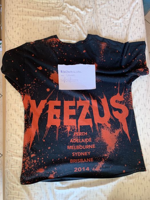 Kanye West 2014 YEEZUS Australia Tour Red “bloody” Splatter Shirt