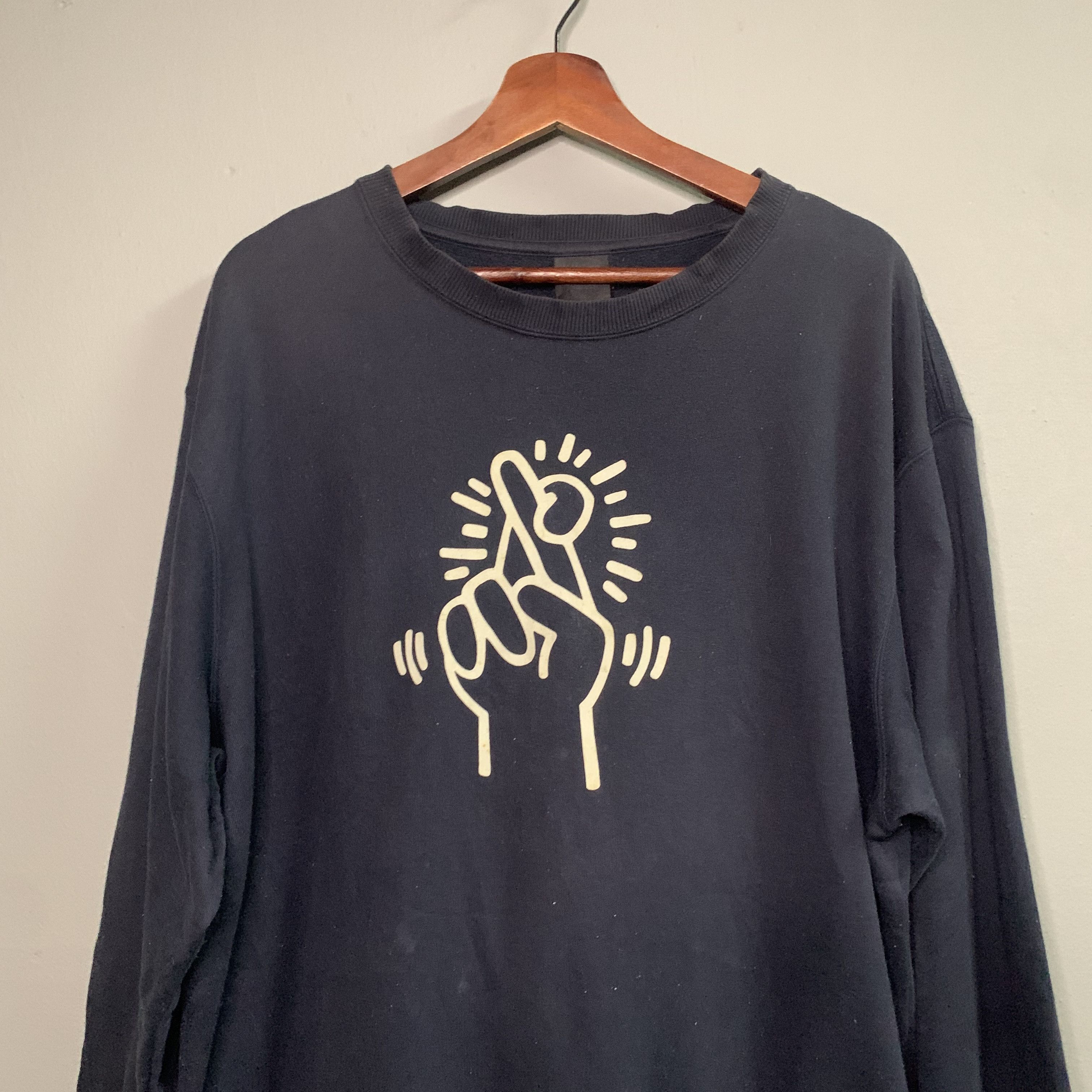 Keith Haring Vintage KeithHaring BigLogo Crewneck Baggy Pullover Sweater Size US XL / EU 56 / 4 - 2 Thumbnail
