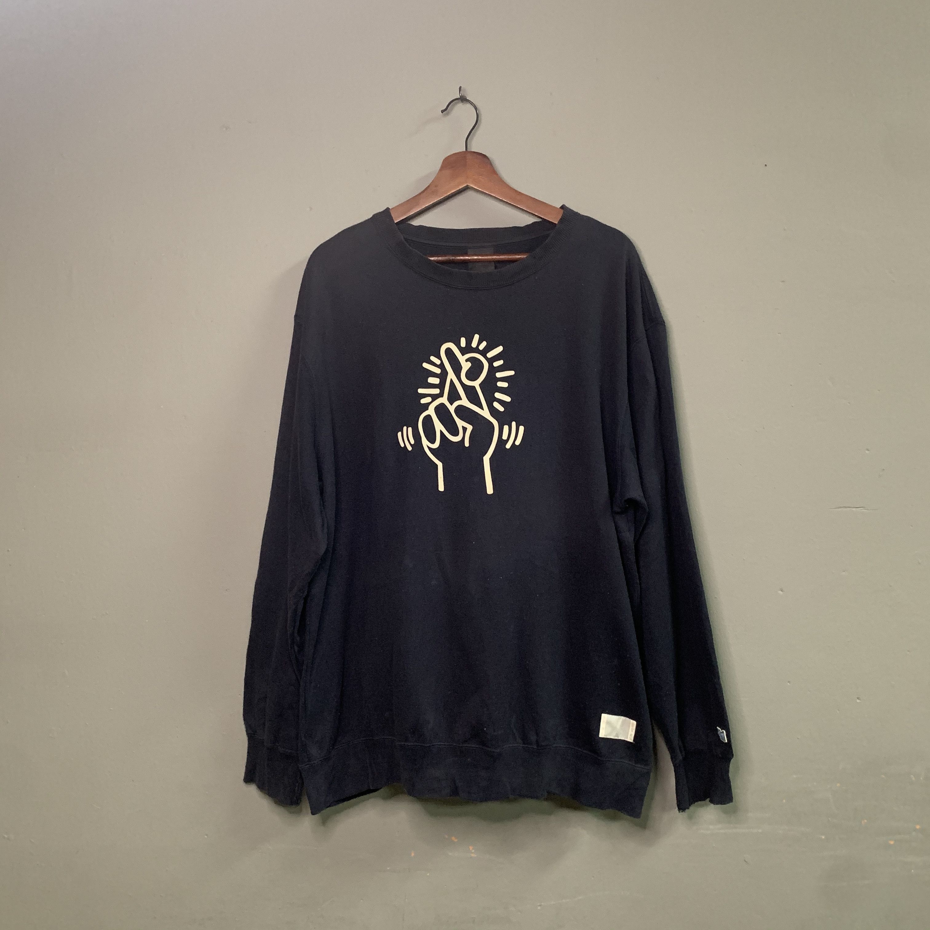 Keith Haring Vintage KeithHaring BigLogo Crewneck Baggy Pullover Sweater Size US XL / EU 56 / 4 - 1 Thumbnail
