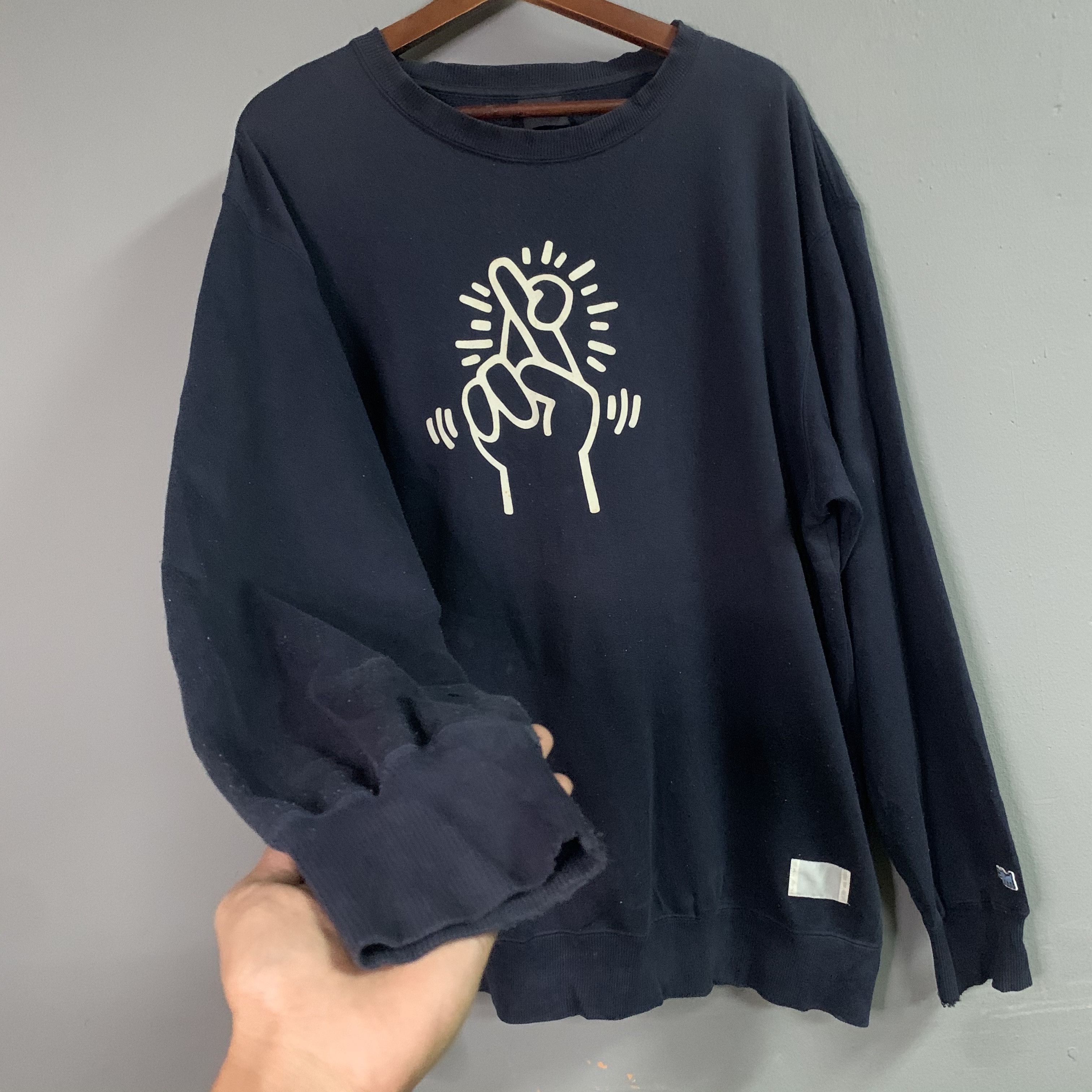 Keith Haring Vintage KeithHaring BigLogo Crewneck Baggy Pullover Sweater Size US XL / EU 56 / 4 - 4 Thumbnail
