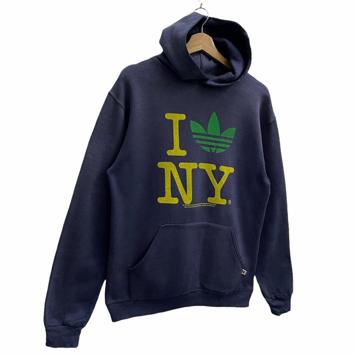 Russell Athletic × Vintage 💥90s RUSSELL x ADIDAS HOODIE PULLOVER SWEATER Size US M / EU 48-50 / 2 - 2 Thumbnail
