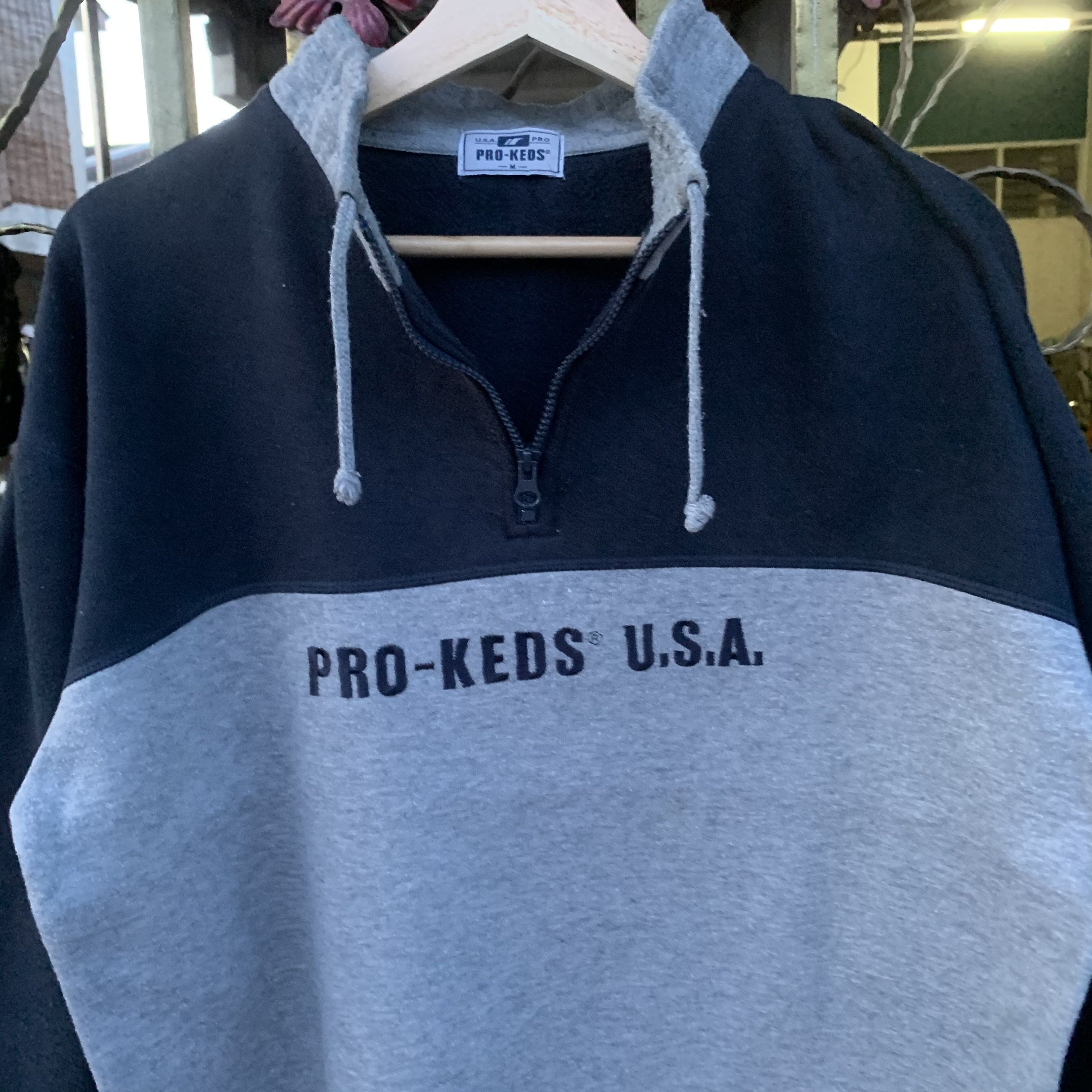Pro-Keds Vintage Pro Keds Spell Out Quarter Zip Pullover Sweatshirts Size US M / EU 48-50 / 2 - 2 Thumbnail