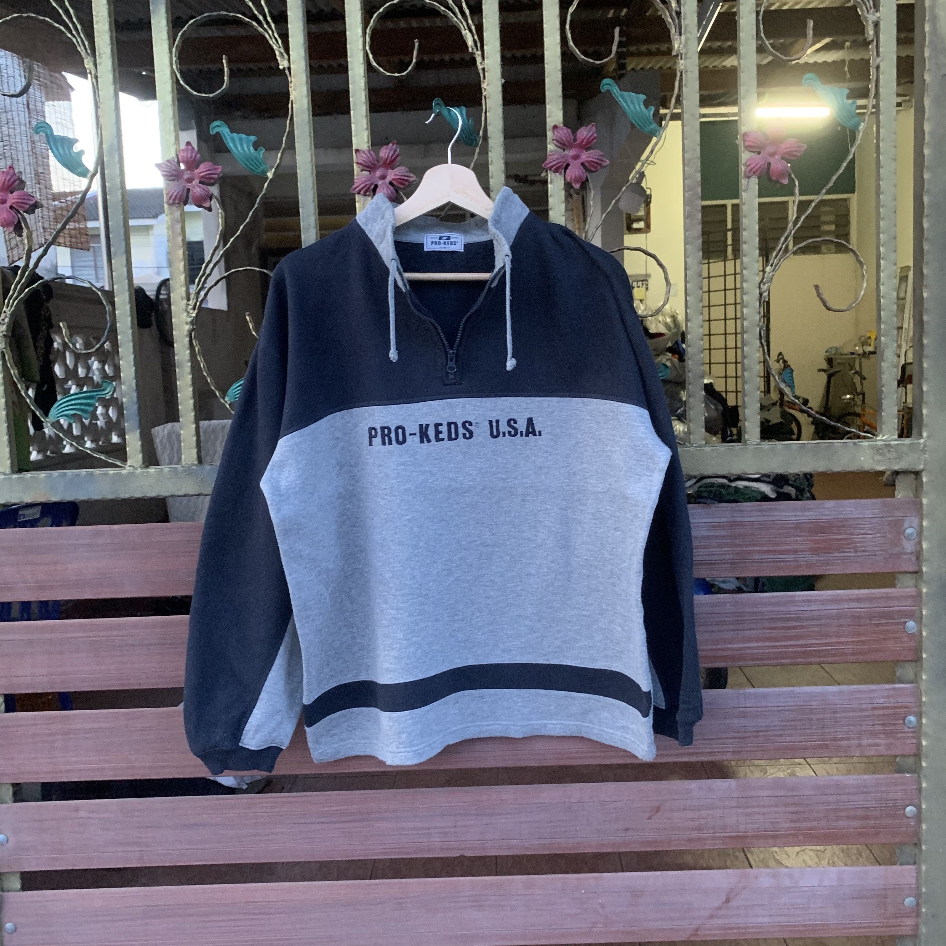 Pro-Keds Vintage Pro Keds Spell Out Quarter Zip Pullover Sweatshirts Size US M / EU 48-50 / 2 - 1 Thumbnail