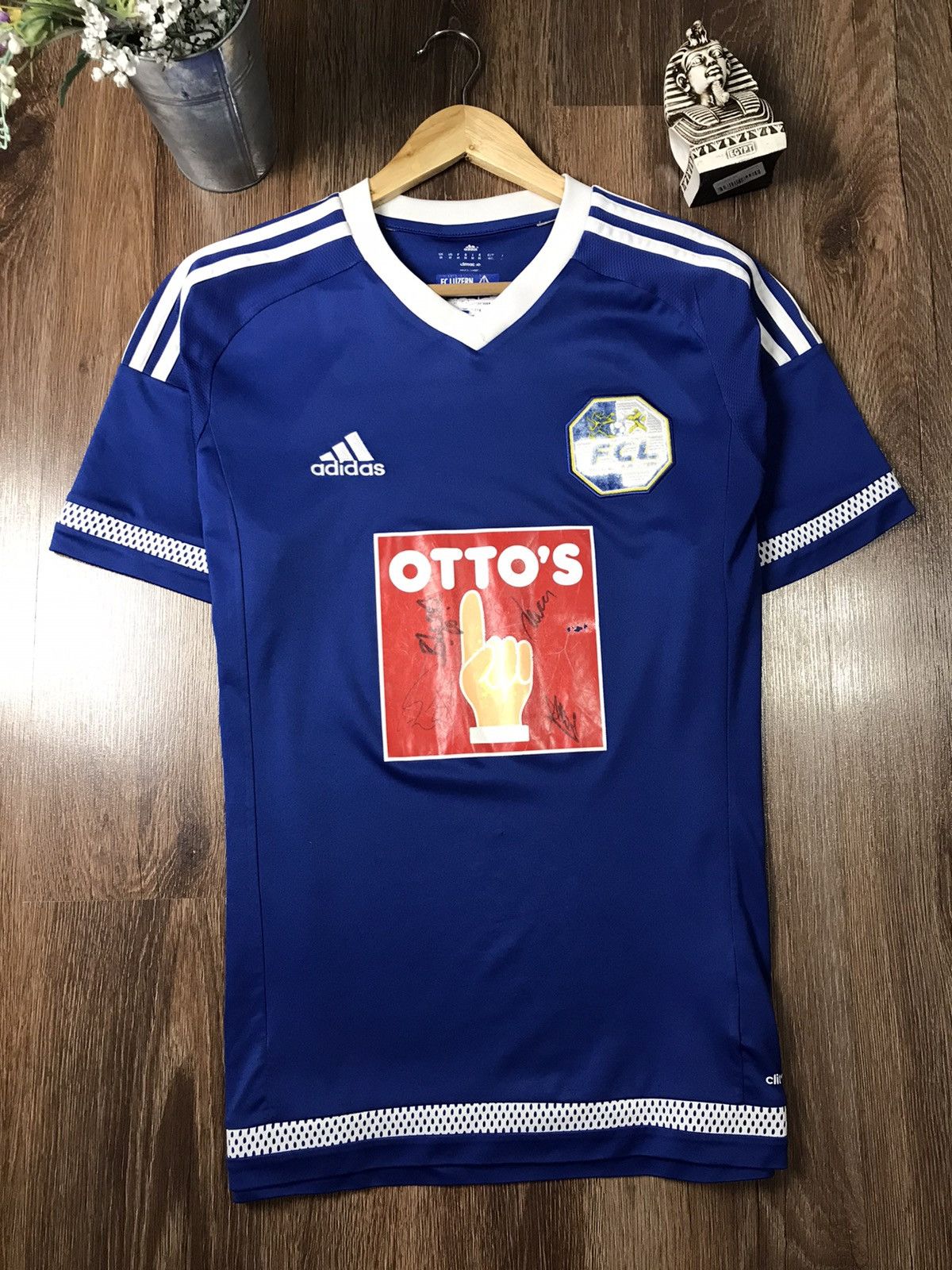 Adidas Adidas Signed FC Luzern 2015 2016 home jersey Size US M / EU 48-50 / 2 - 1 Thumbnail
